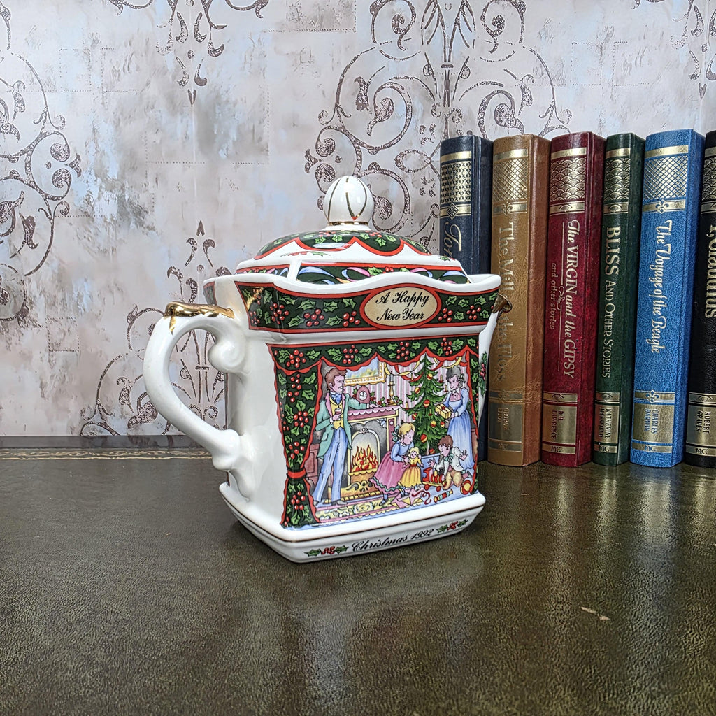 Vintage Sadler A Merry Christmas Morning Tea Pot, Made In England, Collectible Teapot, Afternoon Tea