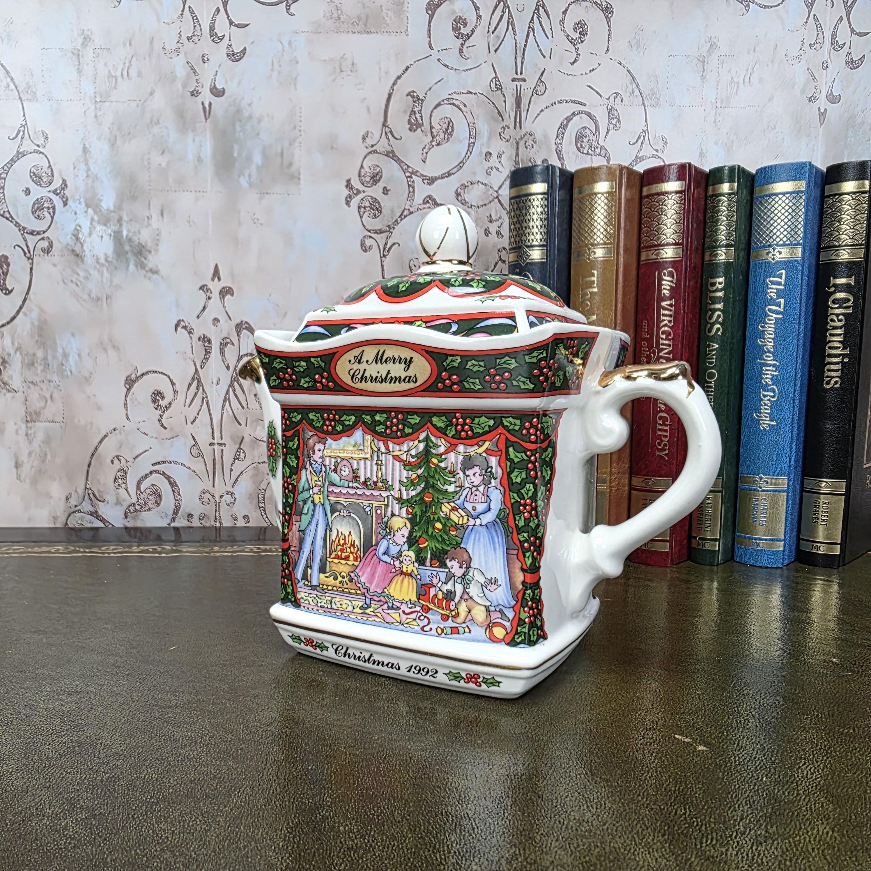 Vintage Sadler A Merry Christmas Morning Tea Pot, Made In England, Collectible Teapot, Afternoon Tea