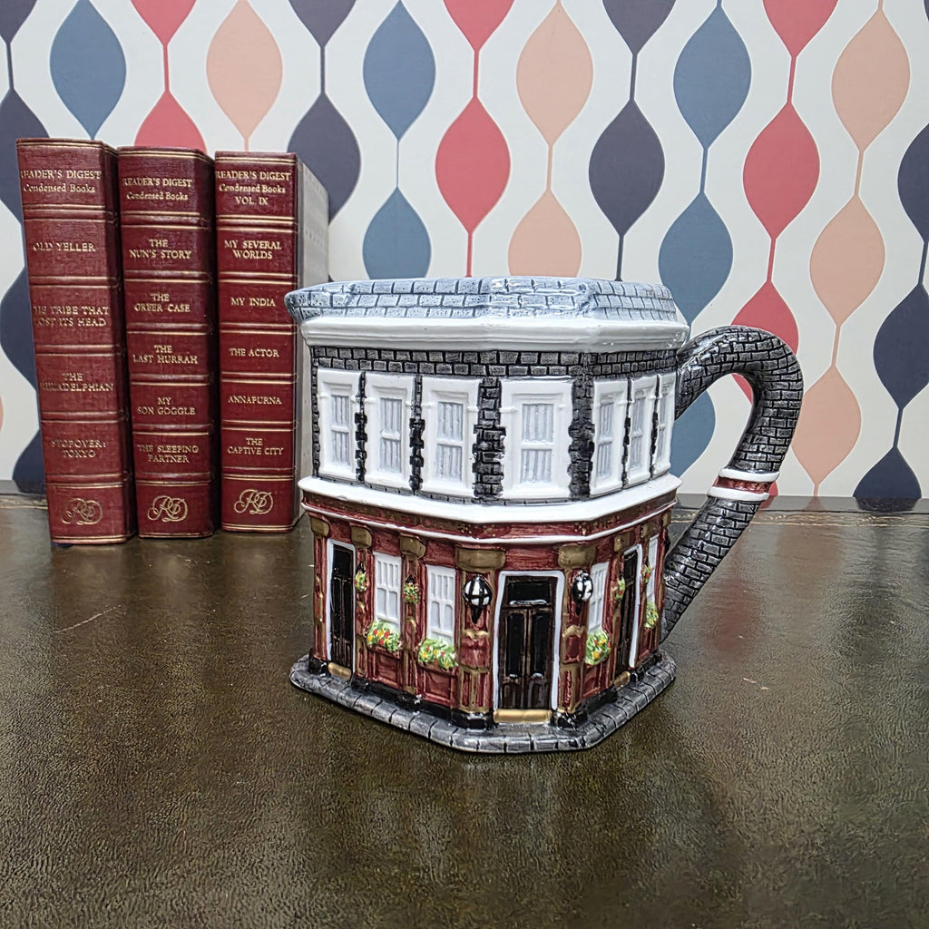 EastEnders Queen Victoria Pub Jug Western House Ceramic Collectible Mug BBC TV Memorabilia Handpainted