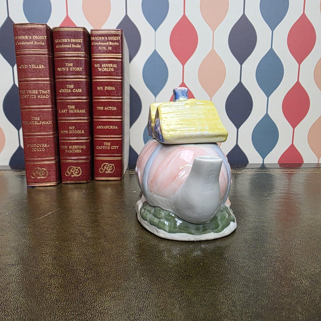 Hand Painted Ceramic Cottage House Teapot Vintage Novelty Teaware Collectible English Cottage Kitchen Decor