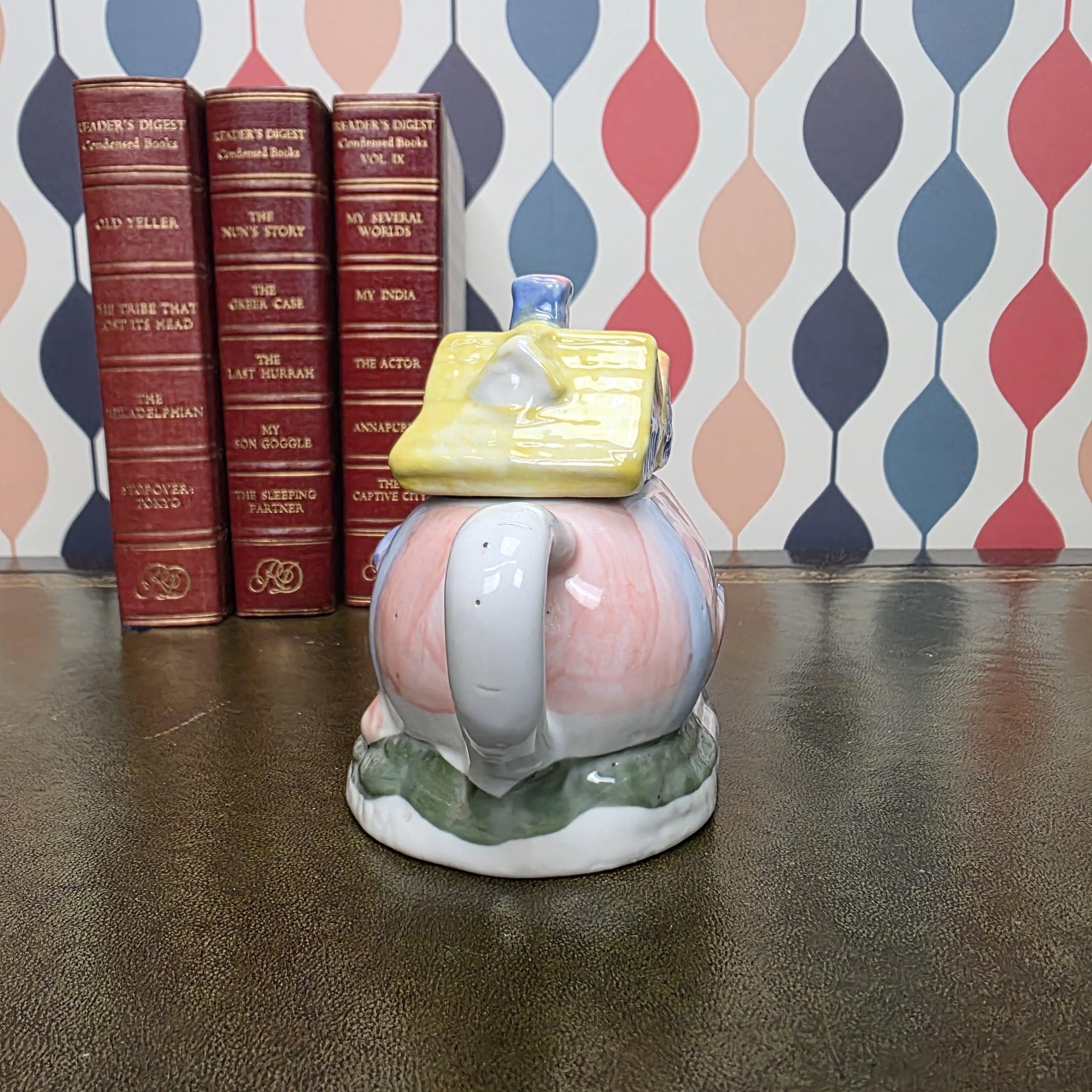 Hand Painted Ceramic Cottage House Teapot Vintage Novelty Teaware Collectible English Cottage Kitchen Decor