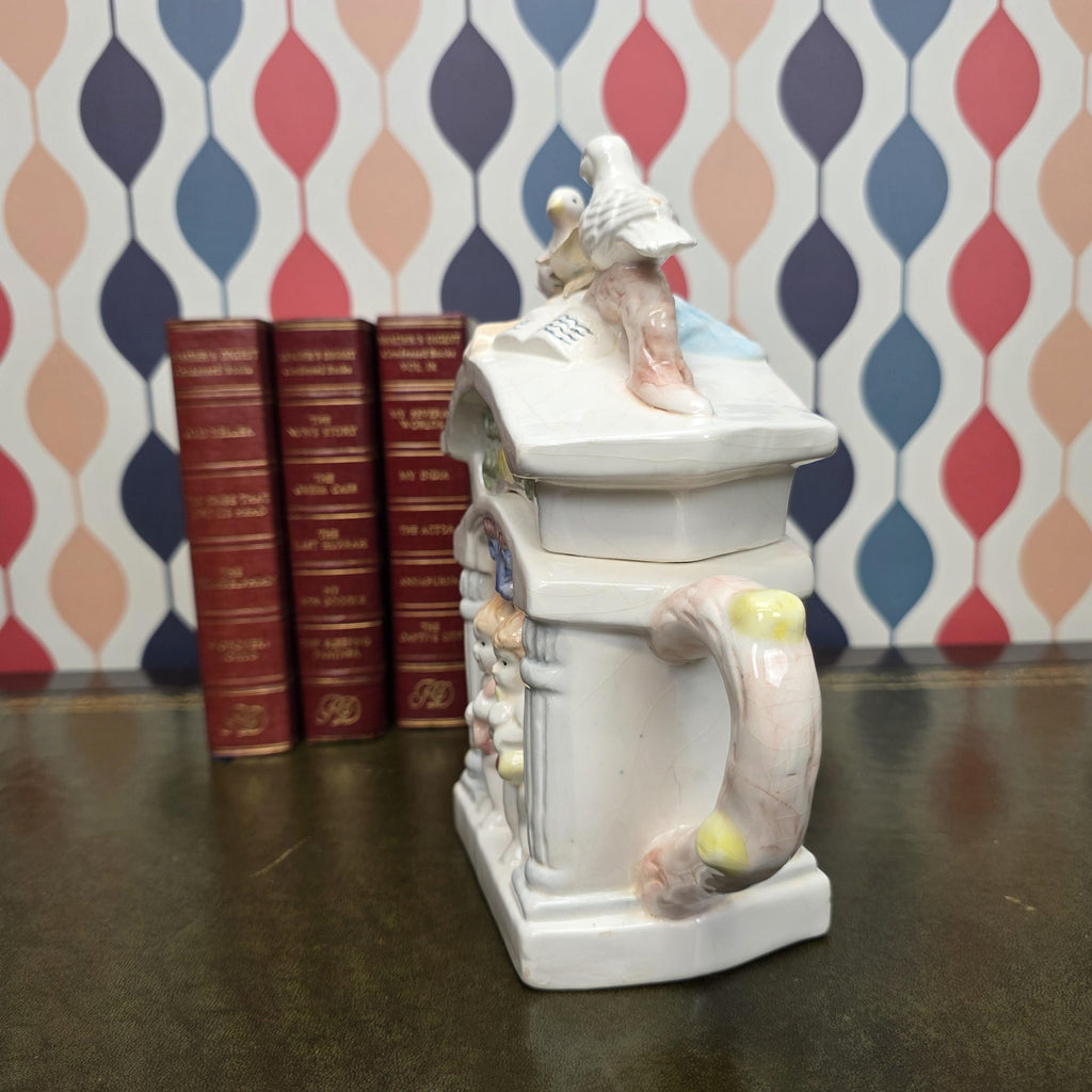Vintage Bird Ceramic Cottage Dove Figurine Novelty Tea Pot Collectible Teaware Cottagecore Kitchen Decor
