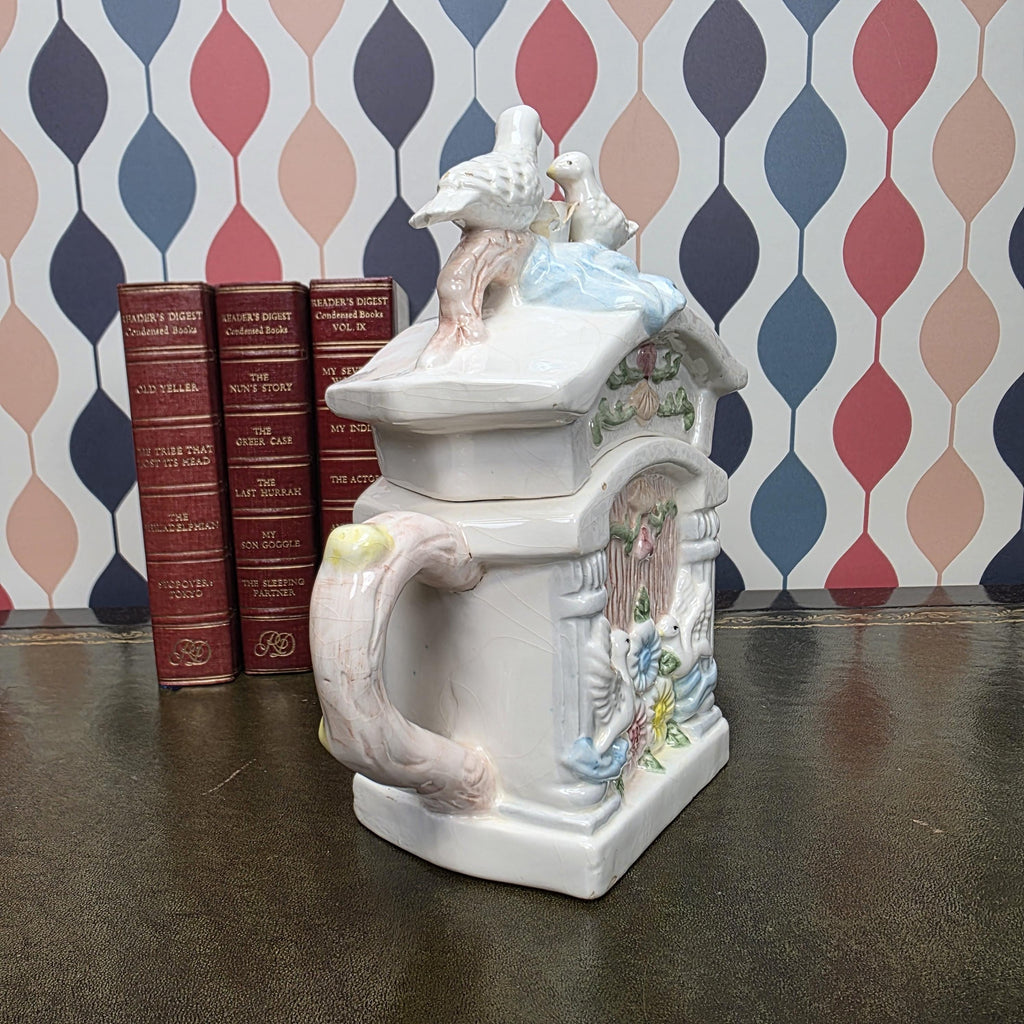 Vintage Bird Ceramic Cottage Dove Figurine Novelty Tea Pot Collectible Teaware Cottagecore Kitchen Decor