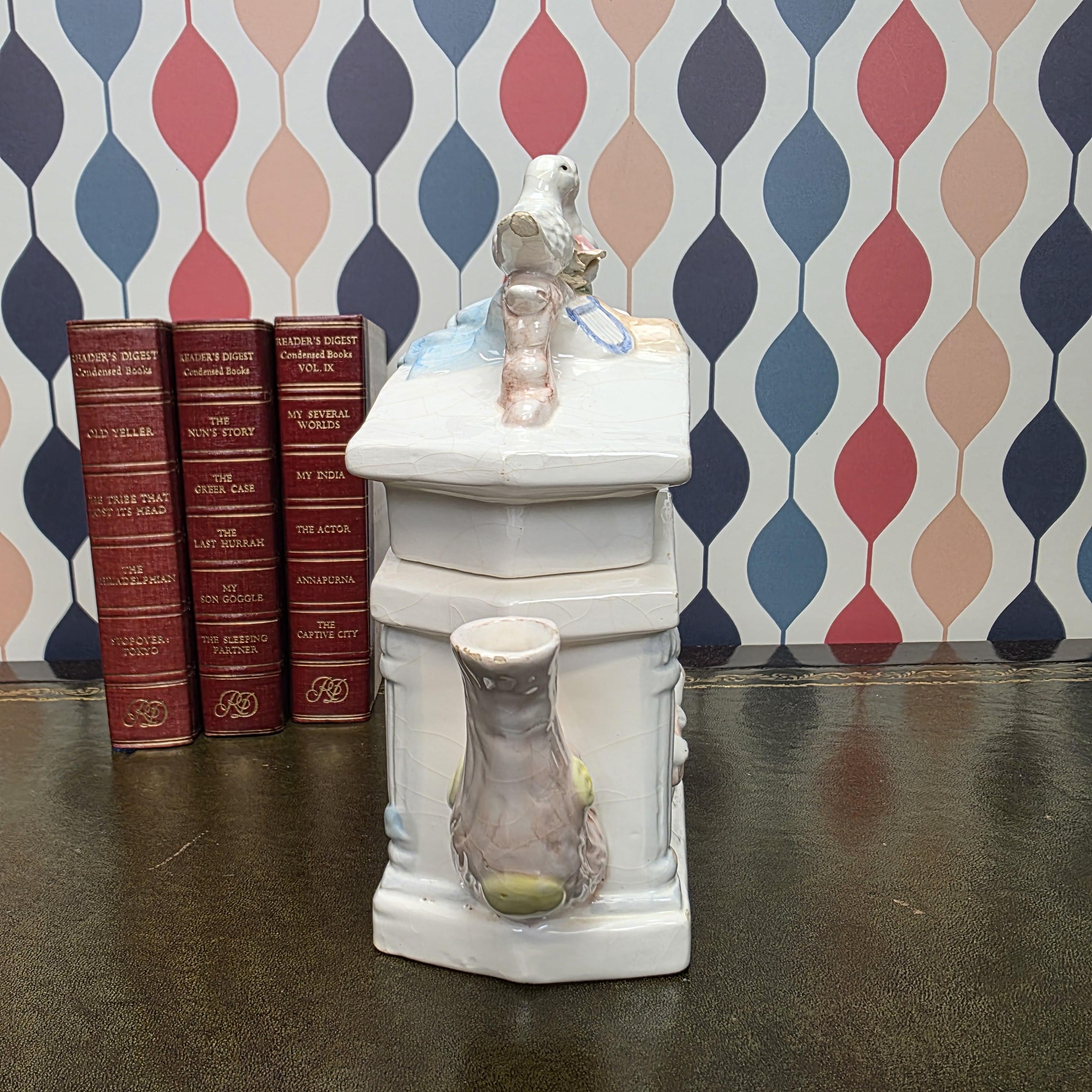 Vintage Bird Ceramic Cottage Dove Figurine Novelty Tea Pot Collectible Teaware Cottagecore Kitchen Decor