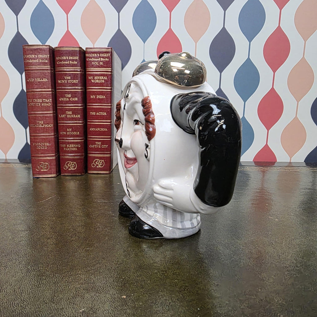 Novelty Clock Face Teapot Figural Ceramic Character Teapot Collectible Kitchen Decor Tea Lover Gift