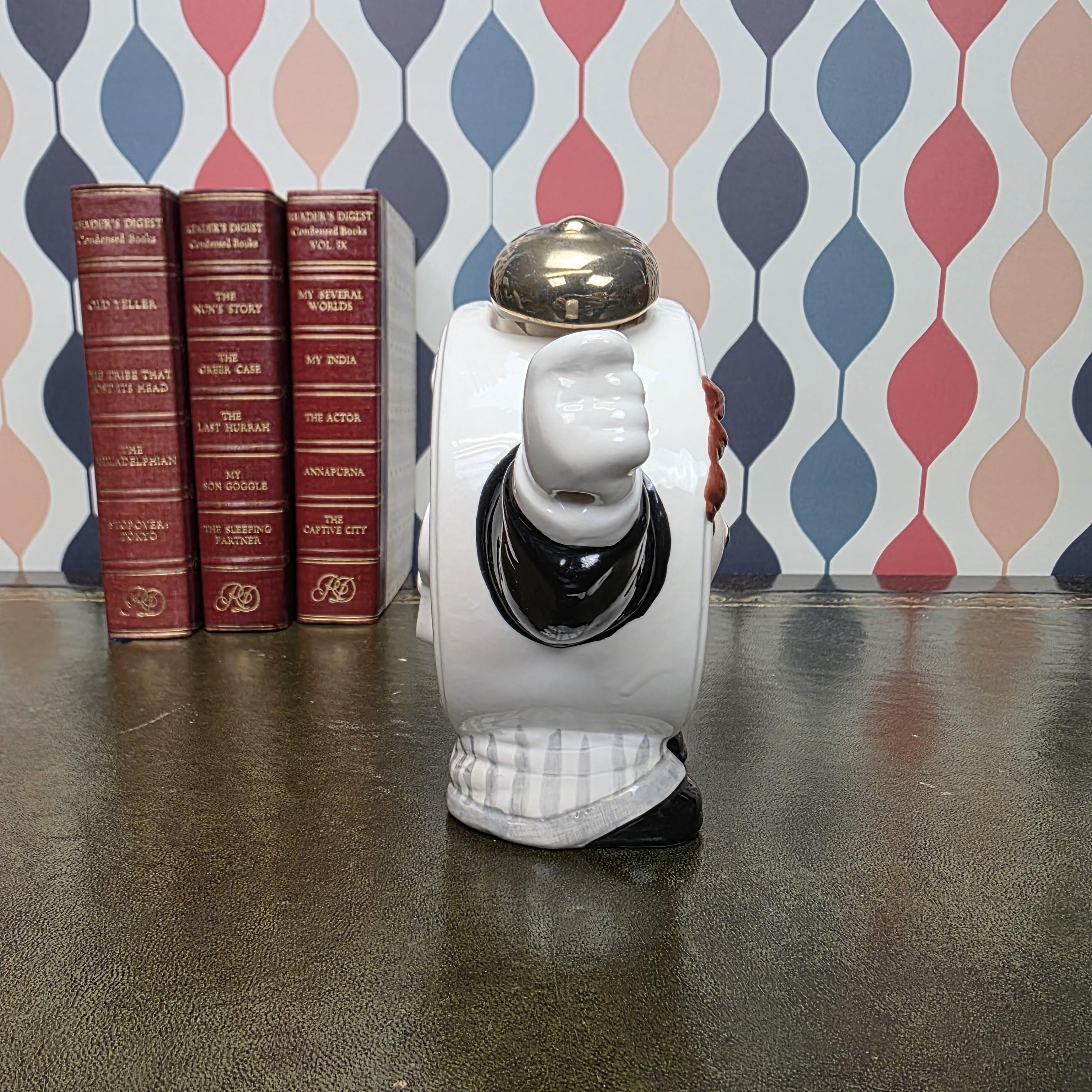 Novelty Clock Face Teapot Figural Ceramic Character Teapot Collectible Kitchen Decor Tea Lover Gift