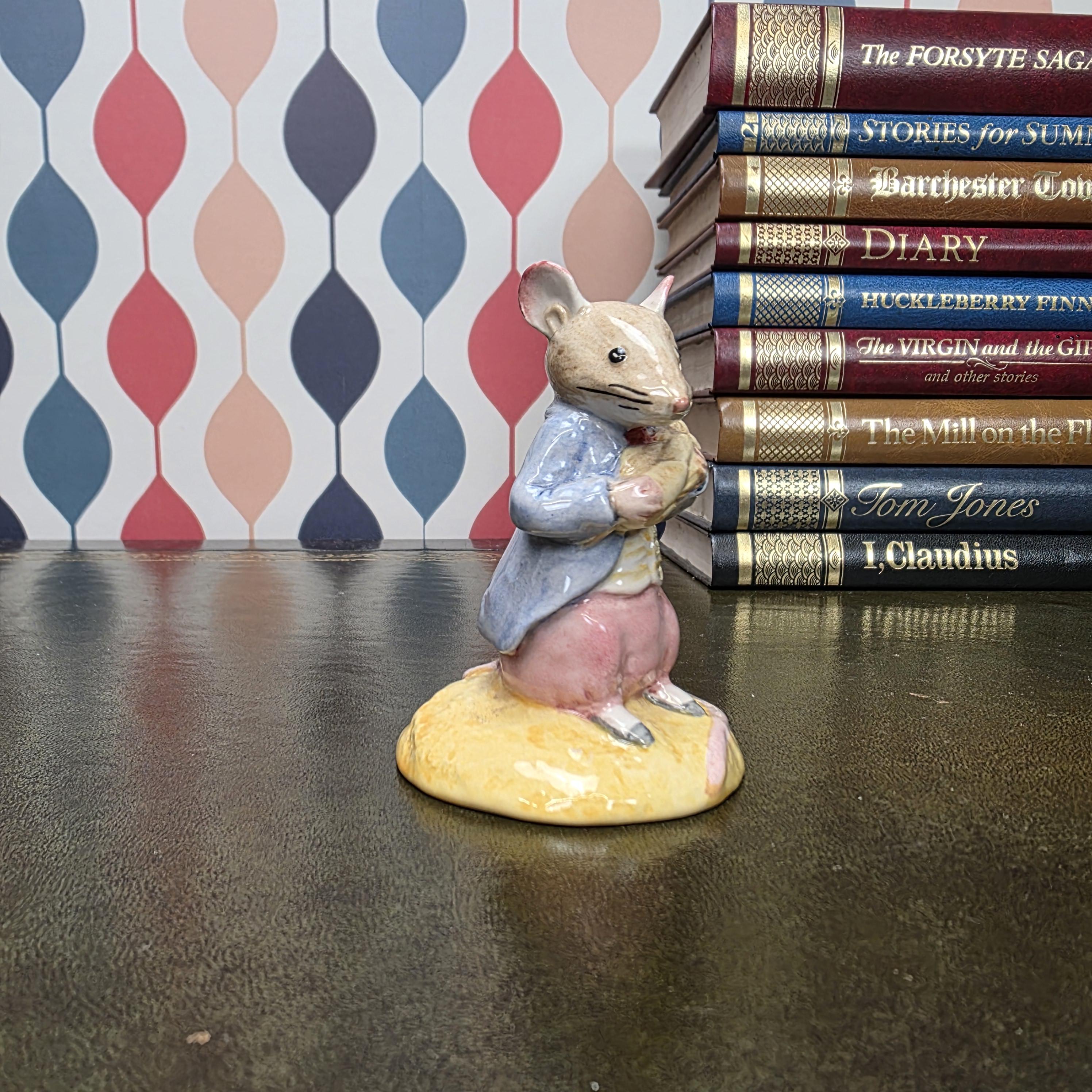 Beswick Beatrix Potter Johnny Town Mouse Figurine Eating Corn Royal Doulton Collectible Character Figure