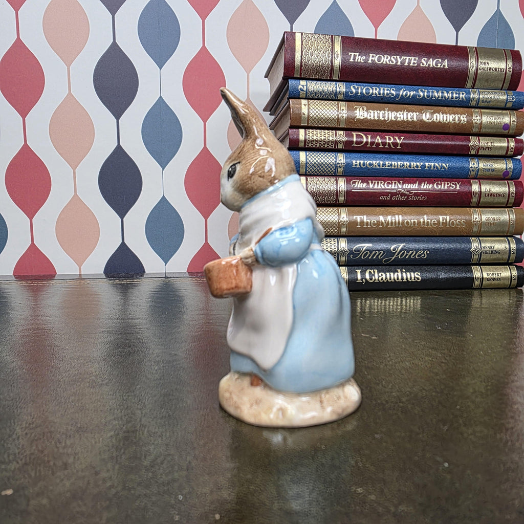 Royal Albert Beatrix Potter Mrs Rabbit Cooking Figurine English Ceramic Character Collectible Storybook Figure