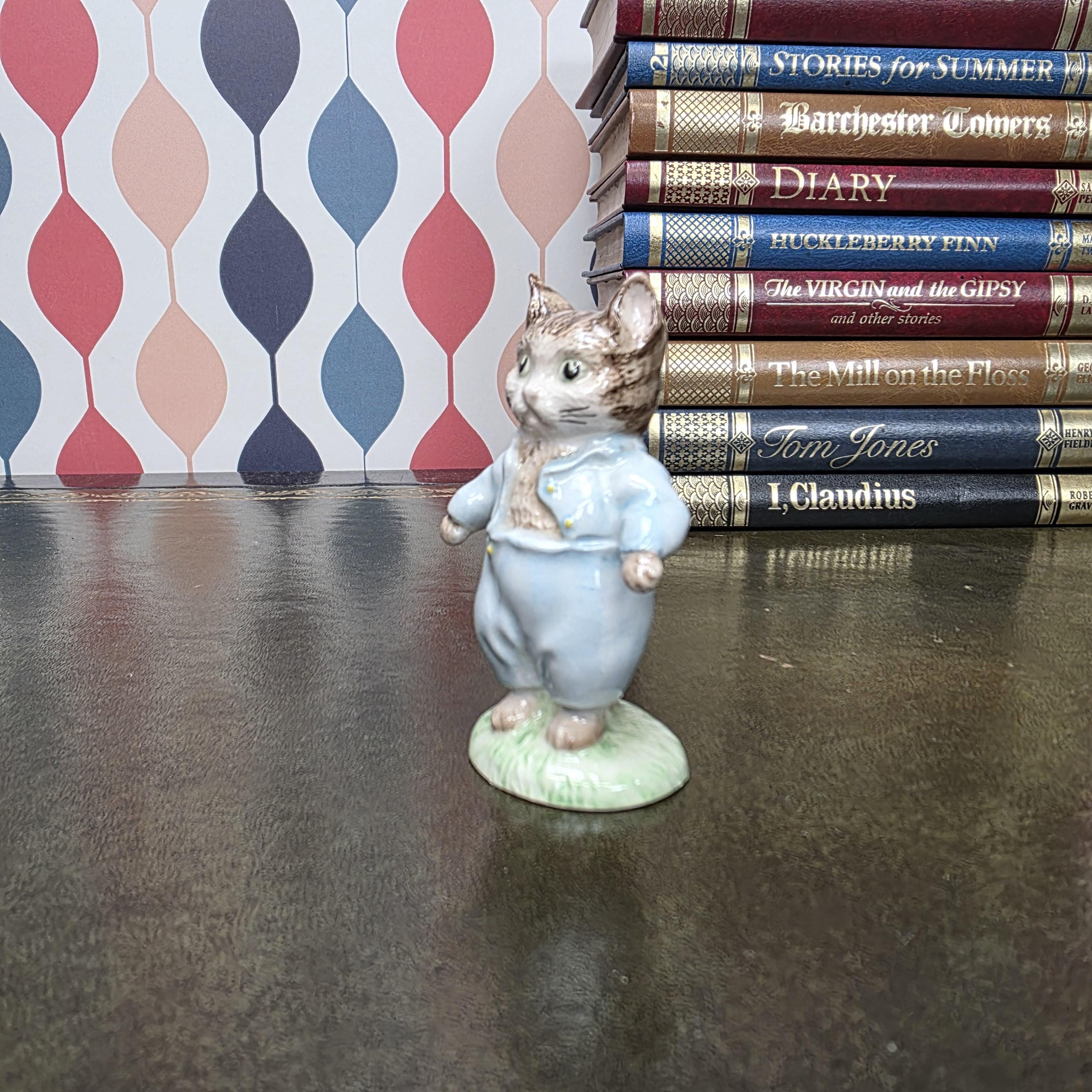 Royal Albert Tom Kitten Figurine Beatrix Potter Character Cat Collectible English Ceramic Storybook Figure