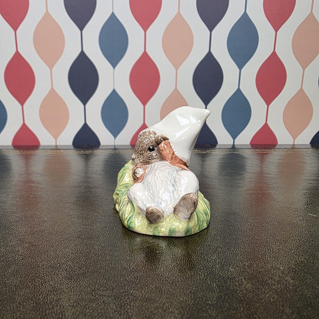 Royal Albert Benjamin Wakes Up Figurine Beatrix Potter Benjamin Bunny Character Collectible English Ceramic Figure