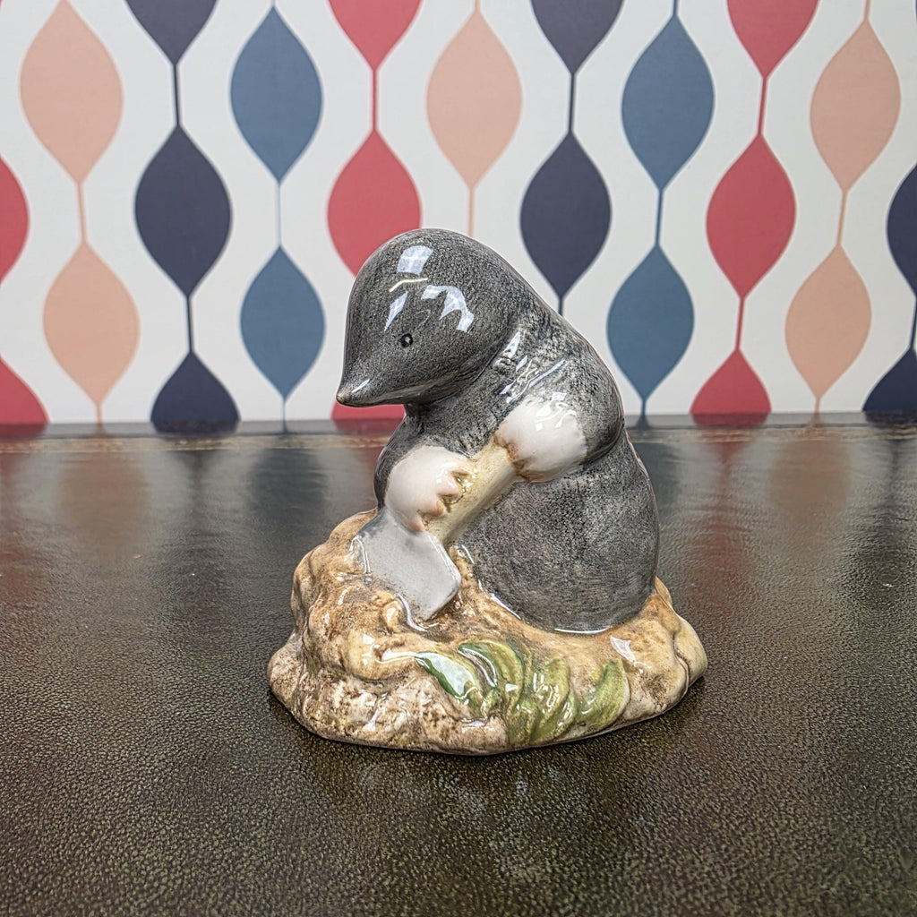 Royal Albert Diggory Diggory Delvet Figurine Beatrix Potter Mole Character Collectible English Ceramic Figure