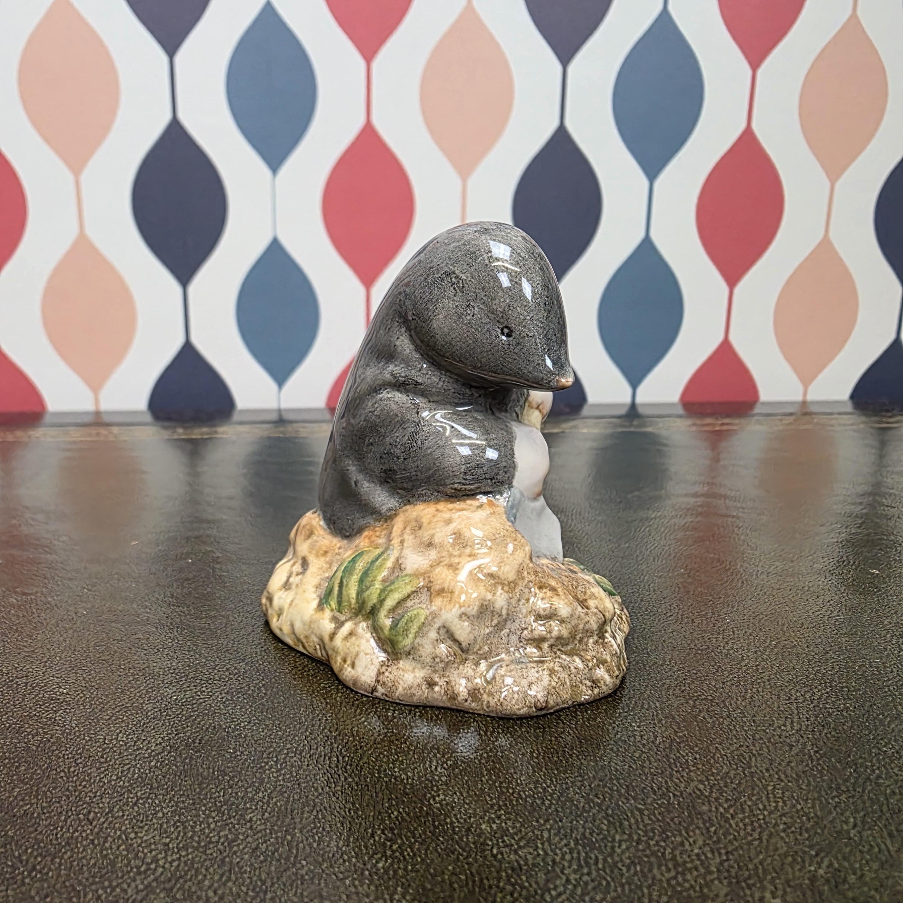 Royal Albert Diggory Diggory Delvet Figurine Beatrix Potter Mole Character Collectible English Ceramic Figure