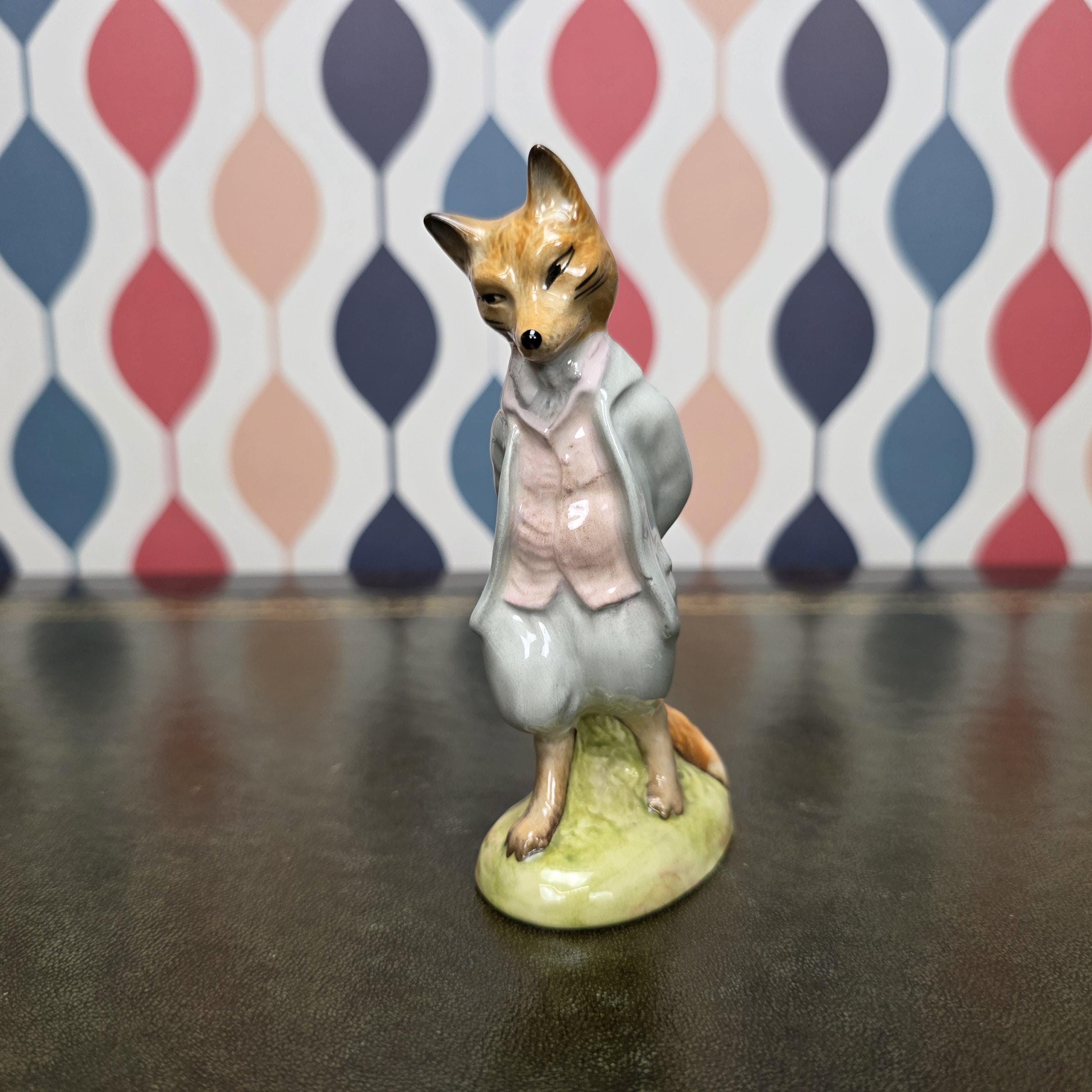 Royal Albert Foxy Whiskered Gentleman Figurine Beatrix Potter Fox Character Collectible English Ceramic Figure