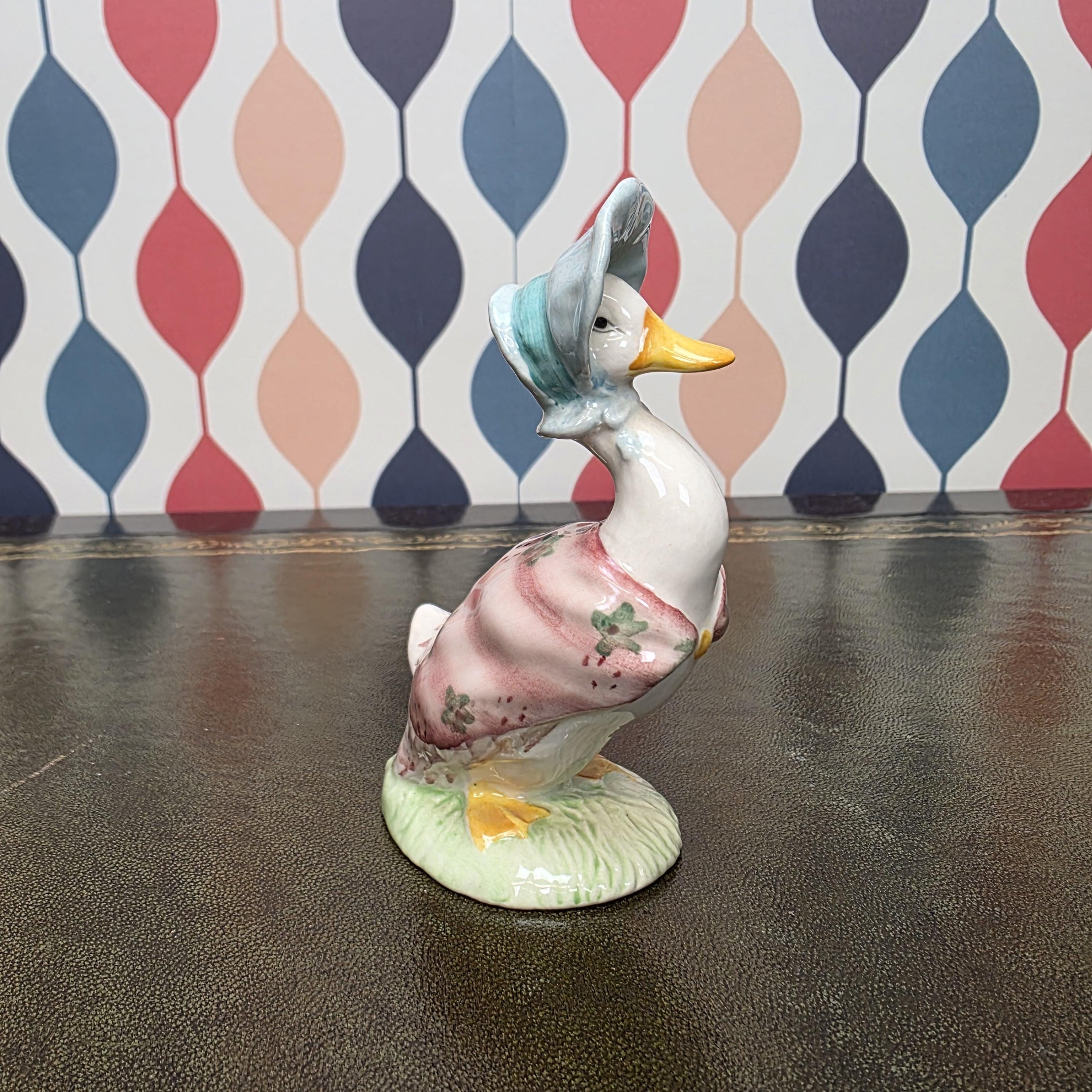 Royal Albert Jemima Puddleduck Figurine Beatrix Potter Duck Character Collectible English Ceramic Animal Figure
