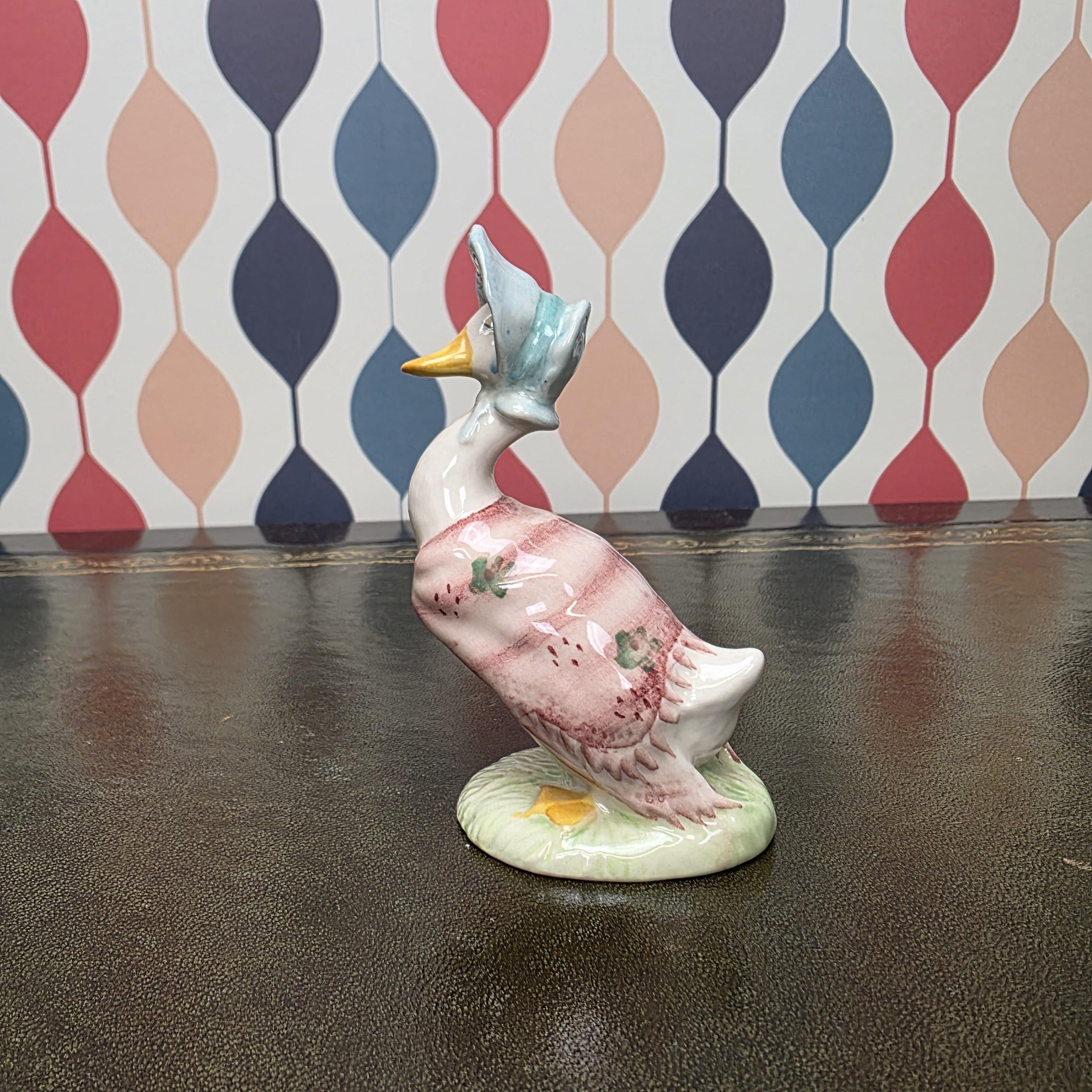 Royal Albert Jemima Puddleduck Figurine Beatrix Potter Duck Character Collectible English Ceramic Animal Figure