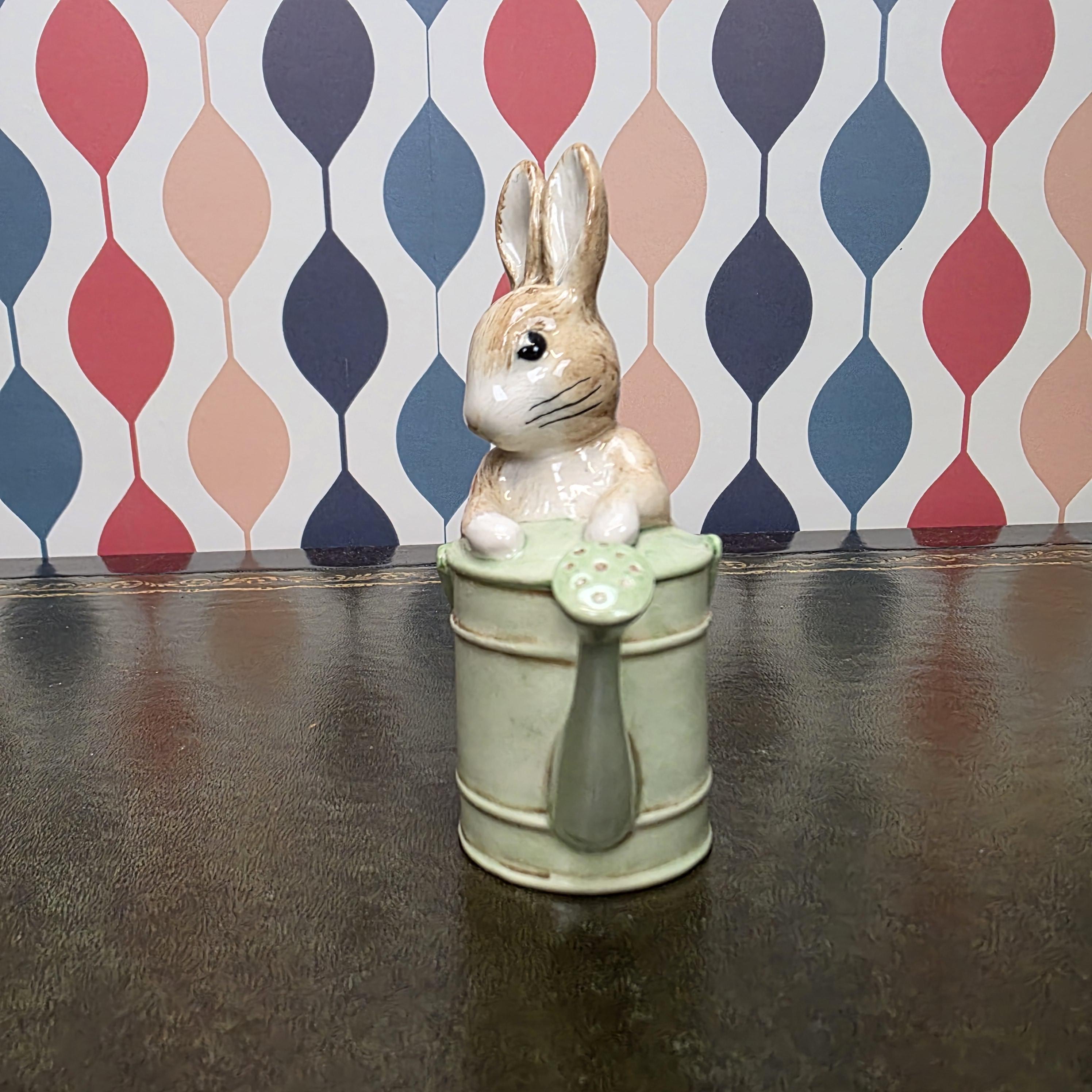 Beswick Peter in the Watering Can Figurine Beatrix Potter Peter Rabbit Collectible English Ceramic Garden