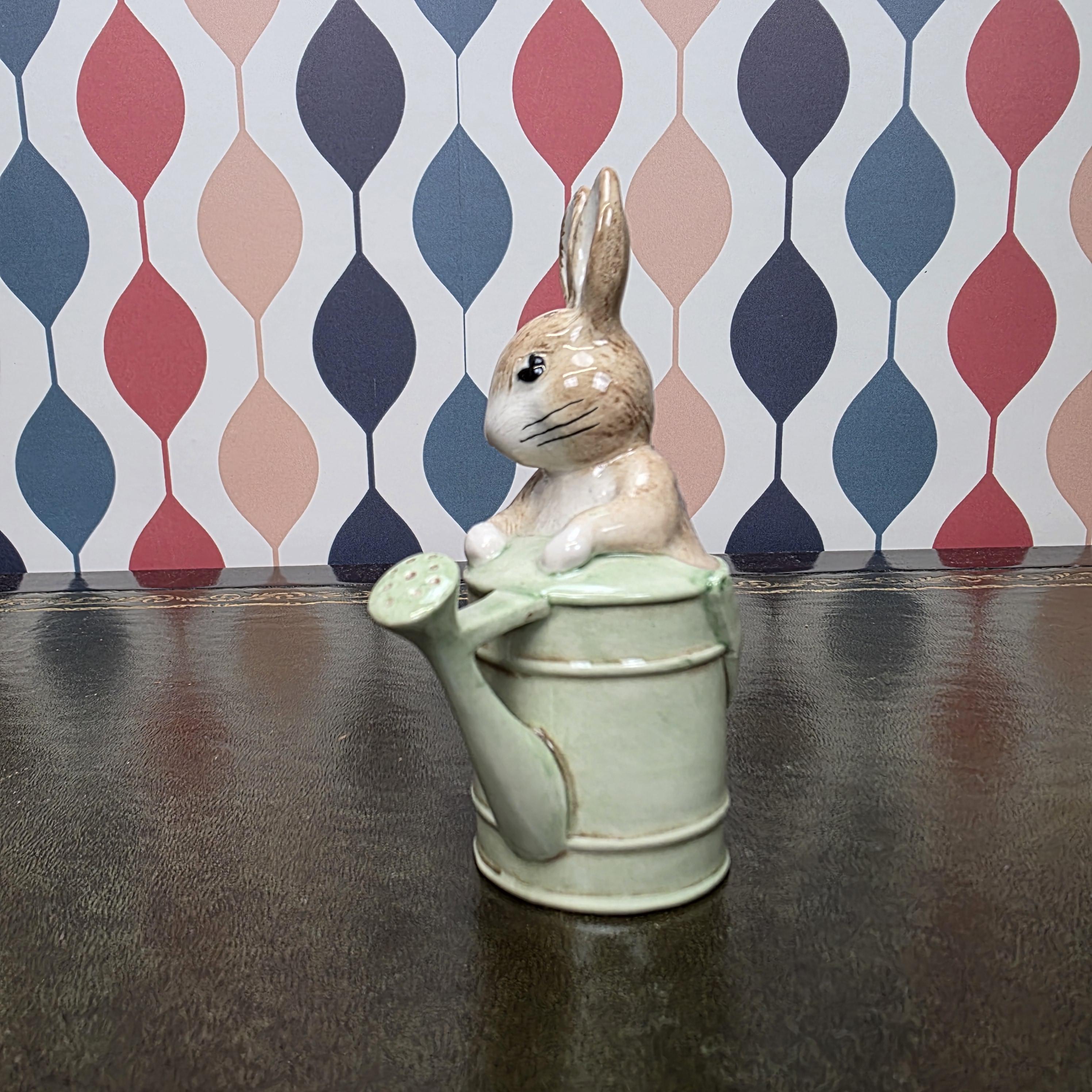 Beswick Peter in the Watering Can Figurine Beatrix Potter Peter Rabbit Collectible English Ceramic Garden