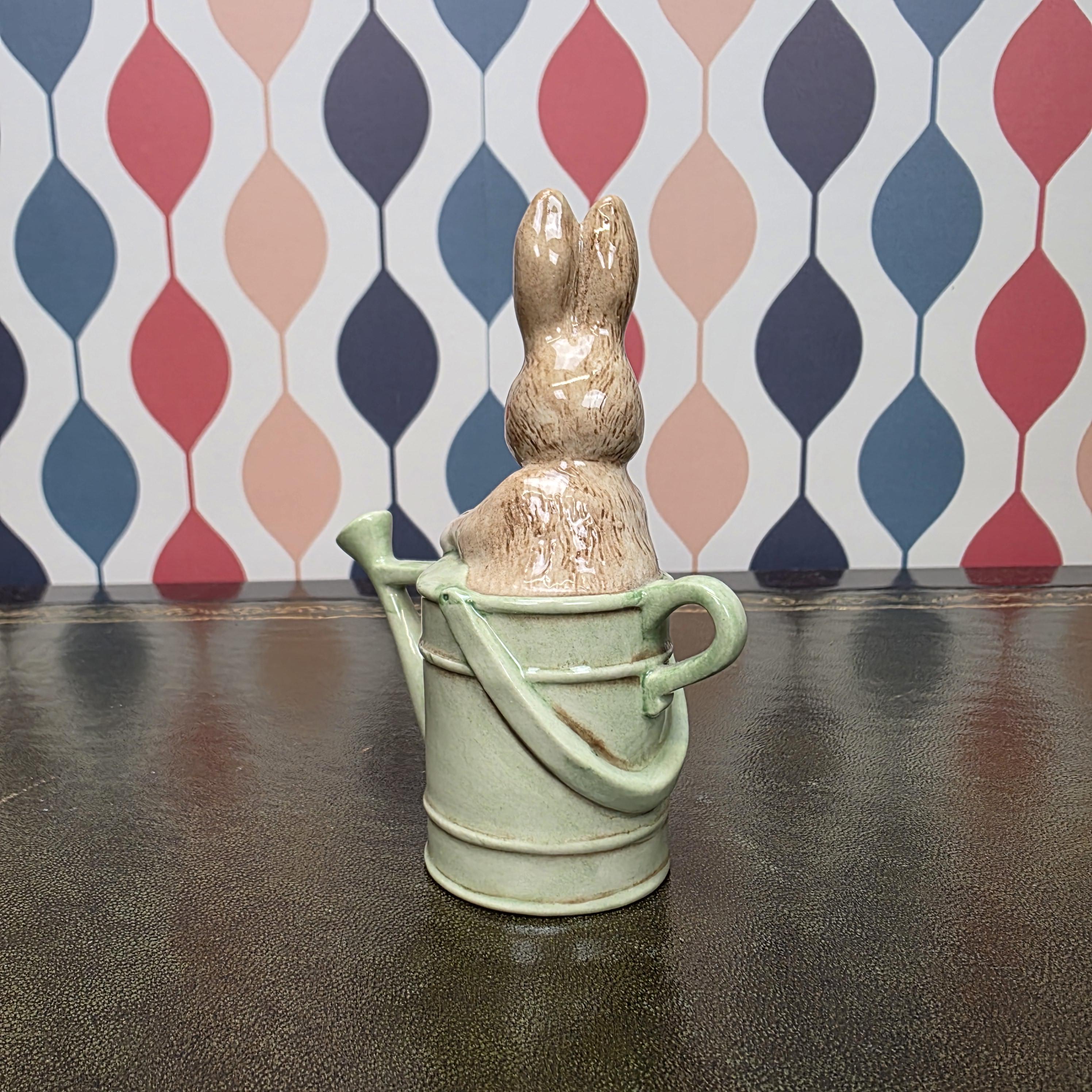 Beswick Peter in the Watering Can Figurine Beatrix Potter Peter Rabbit Collectible English Ceramic Garden
