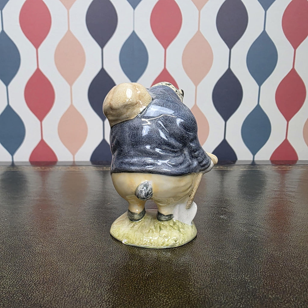 Royal Albert Tommy Brock Figurine Beatrix Potter Badger Character Collectible English Ceramic Storybook Figure