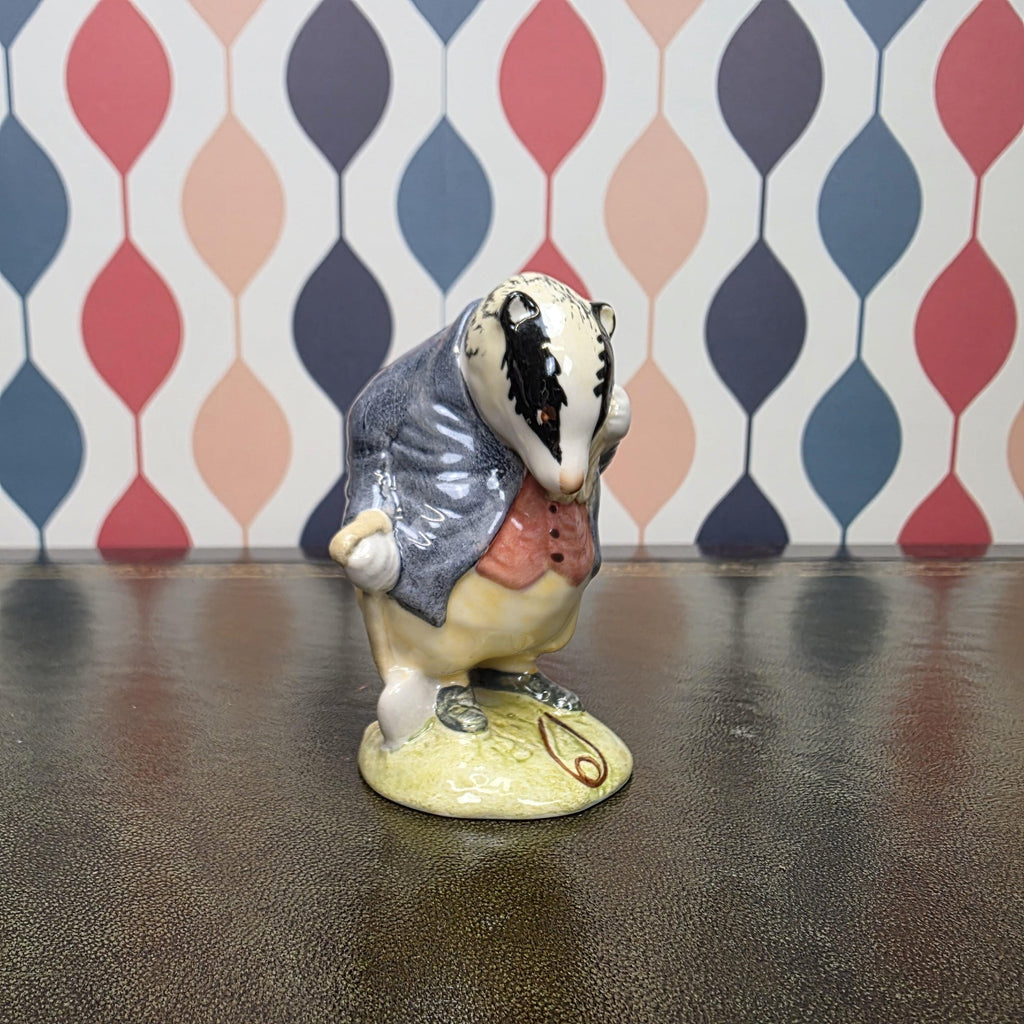 Royal Albert Tommy Brock Figurine Beatrix Potter Badger Character Collectible English Ceramic Storybook Figure
