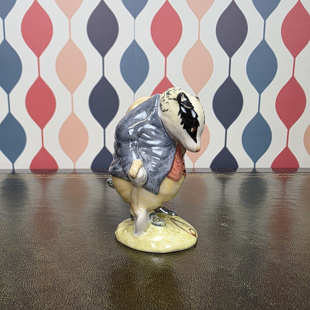 Royal Albert Tommy Brock Figurine Beatrix Potter Badger Character Collectible English Ceramic Storybook Figure