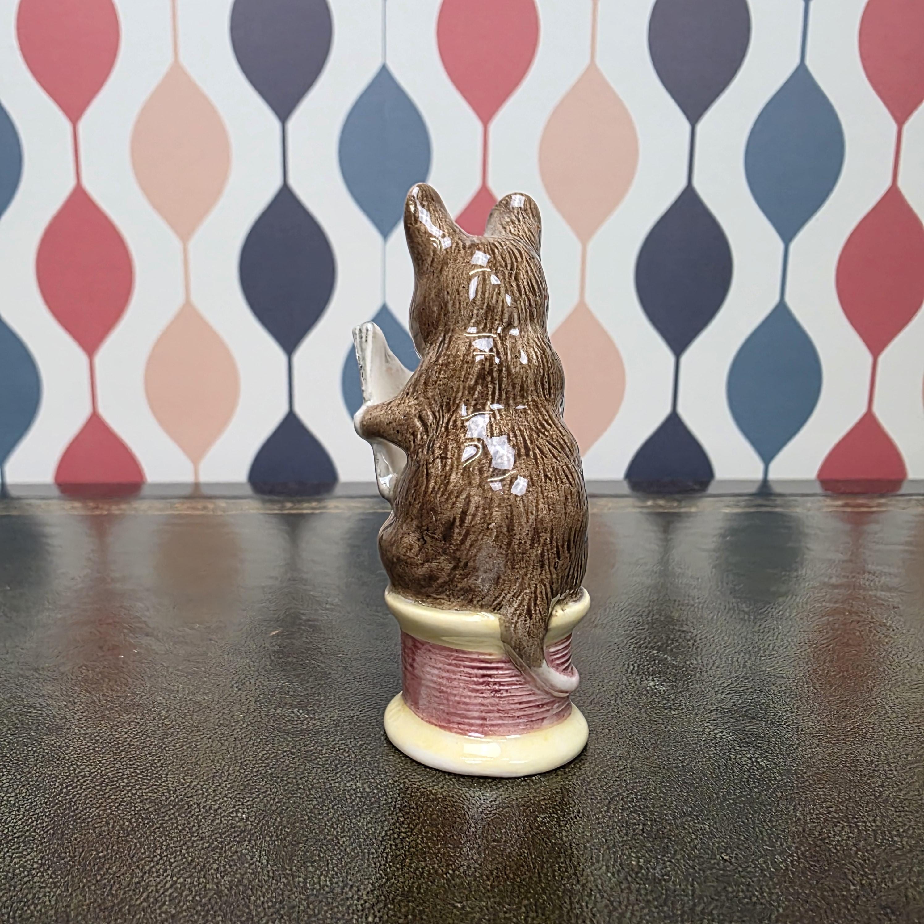 Royal Albert Beatrix Potter Tailor of Gloucester Mouse Figurine English Ceramic Storybook Character Collectible