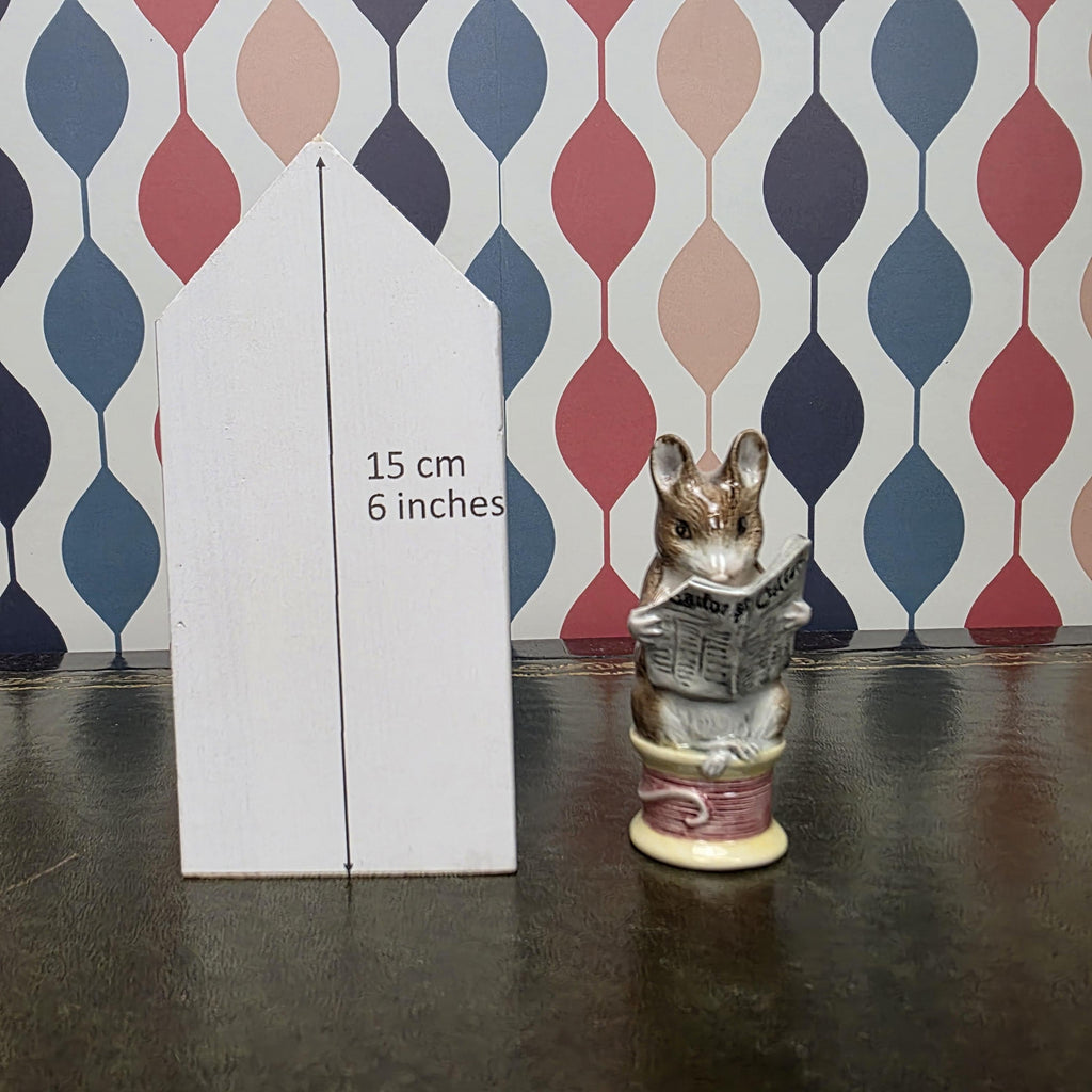Royal Albert Beatrix Potter Tailor of Gloucester Mouse Figurine English Ceramic Storybook Character Collectible
