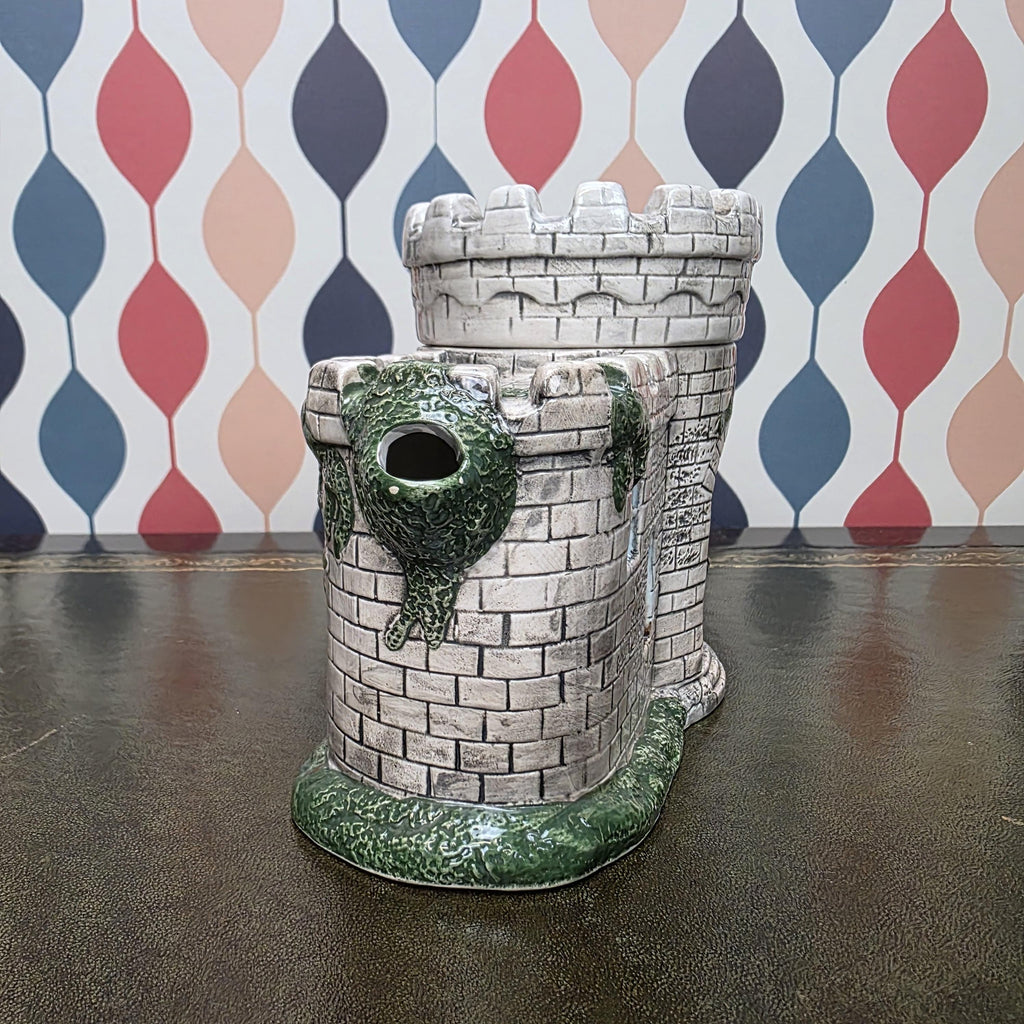 Vintage Castle Teapot Ceramic Medieval Tower Novelty Drinkware Collectible Fantasy Kitchen Decor
