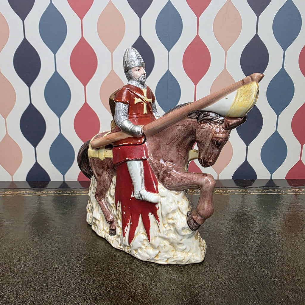 Vintage Knight Teapot Medieval Horse Rider Ceramic Collectible Novelty Kitchen Decor The Leonardo Collection