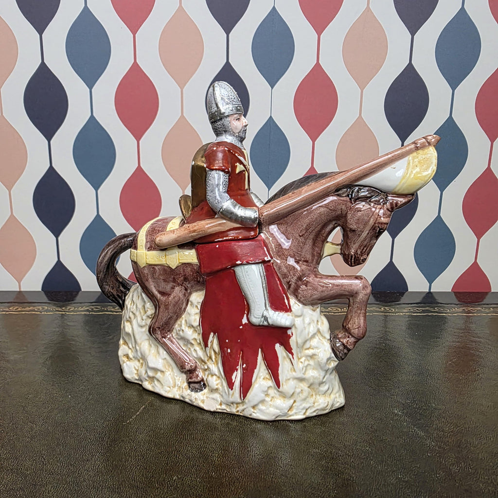 Vintage Knight Teapot Medieval Horse Rider Ceramic Collectible Novelty Kitchen Decor The Leonardo Collection