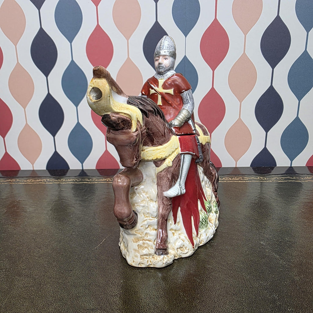 Vintage Knight Teapot Medieval Horse Rider Ceramic Collectible Novelty Kitchen Decor The Leonardo Collection