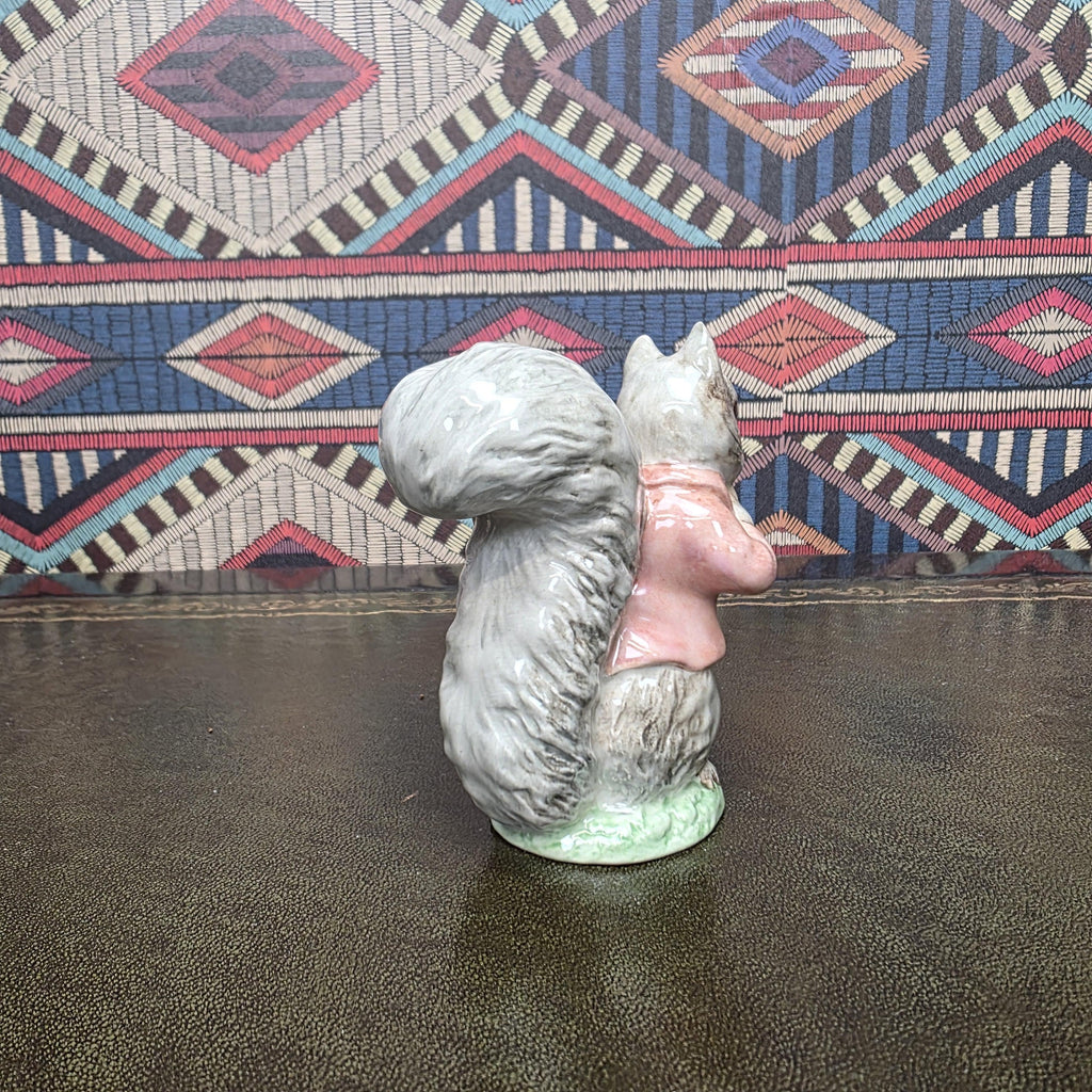 Timmy Tiptoes Bunnykins Figurine Royal Albert Beatrix Potter Porcelain Squirrel Figure Vintage Nursery Collectible