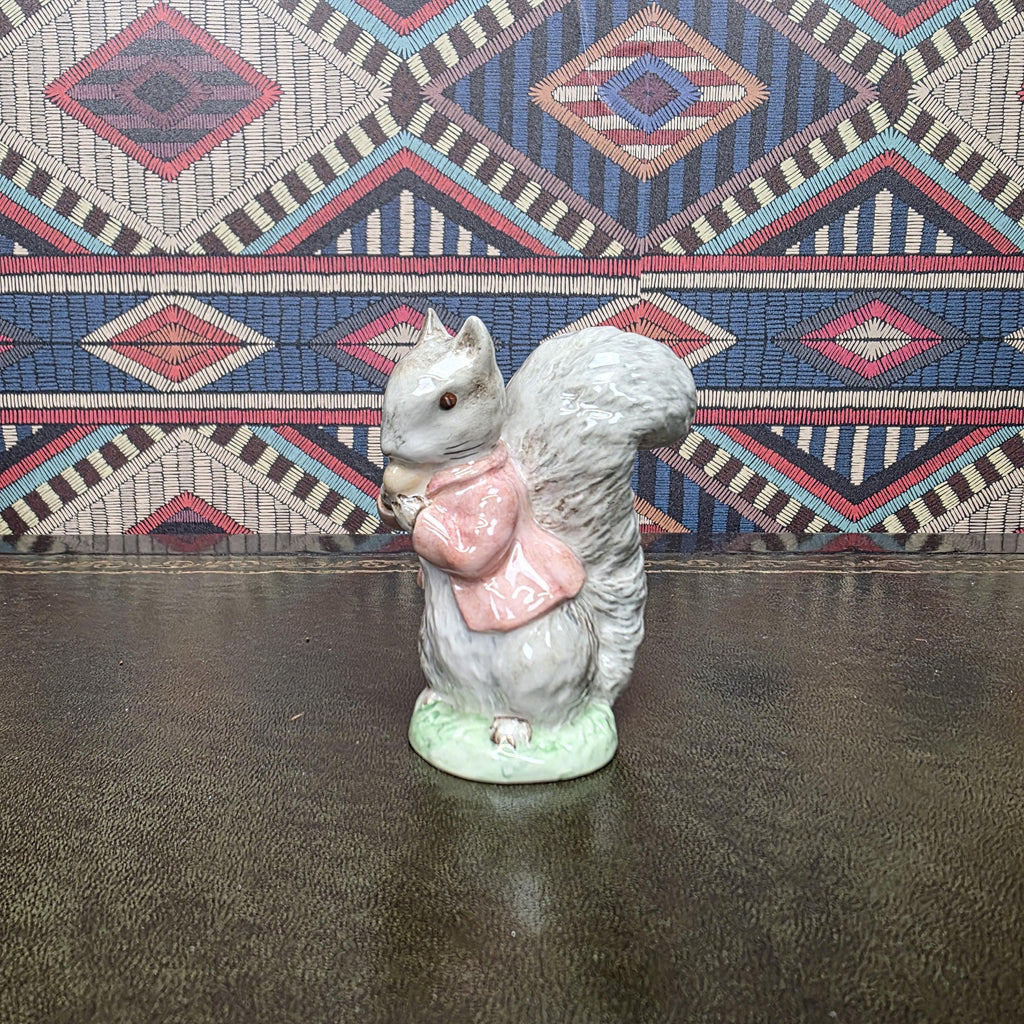 Timmy Tiptoes Bunnykins Figurine Royal Albert Beatrix Potter Porcelain Squirrel Figure Vintage Nursery Collectible