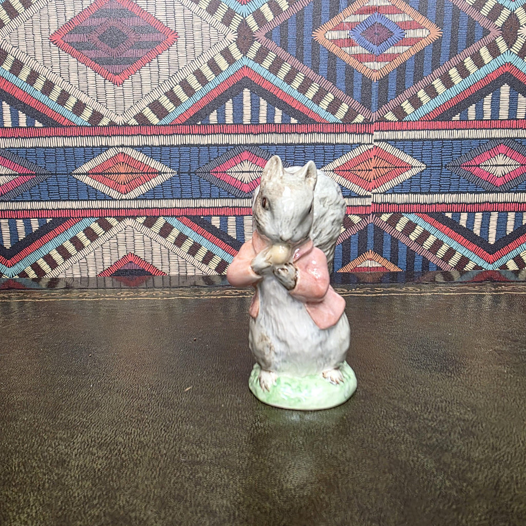 Timmy Tiptoes Bunnykins Figurine Royal Albert Beatrix Potter Porcelain Squirrel Figure Vintage Nursery Collectible