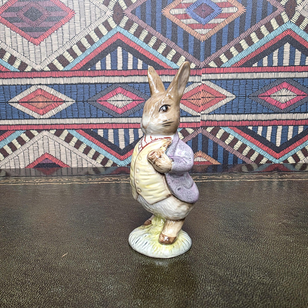 Royal Albert Benjamin Bunny Figurine Beatrix Potter Porcelain Rabbit Figure Peter Rabbit Character Collectible