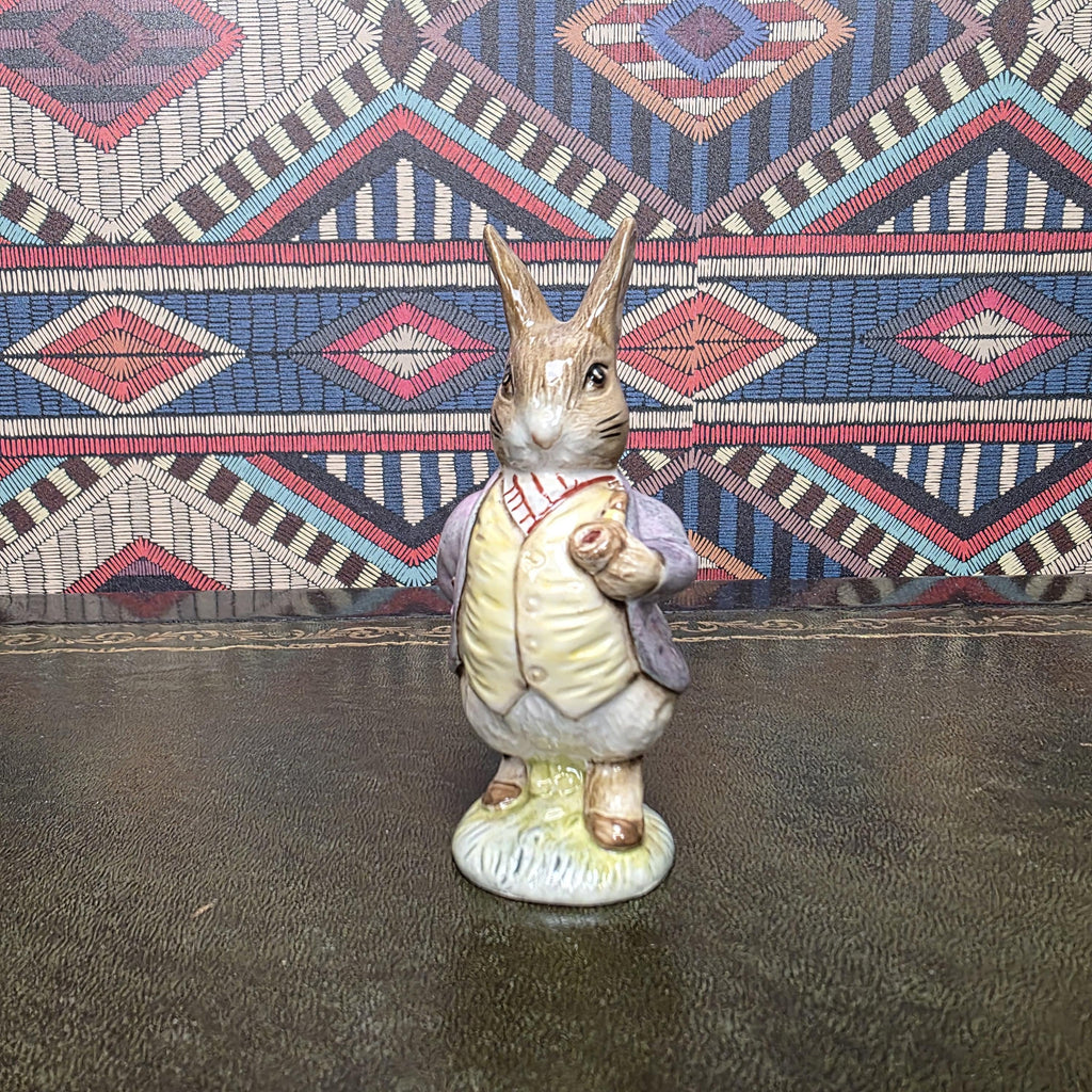 Royal Albert Benjamin Bunny Figurine Beatrix Potter Porcelain Rabbit Figure Peter Rabbit Character Collectible