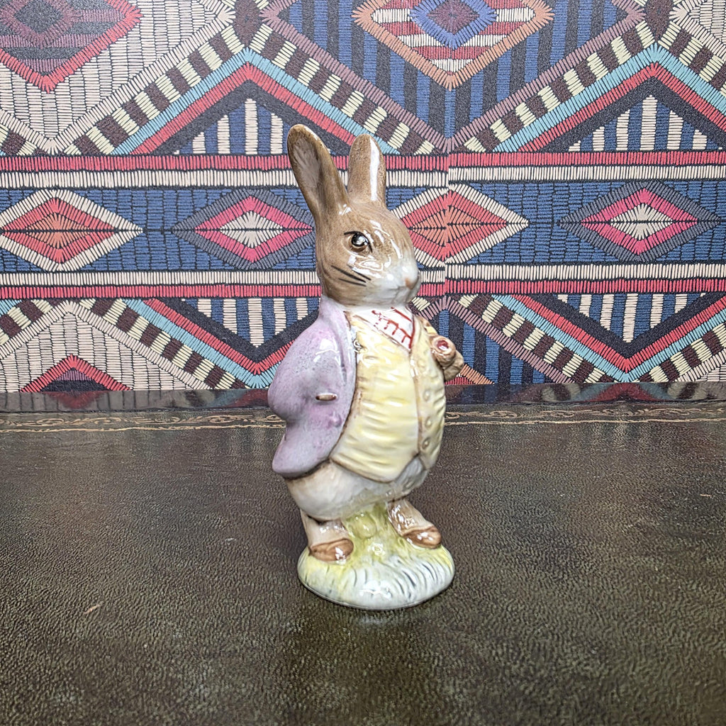 Royal Albert Benjamin Bunny Figurine Beatrix Potter Porcelain Rabbit Figure Peter Rabbit Character Collectible