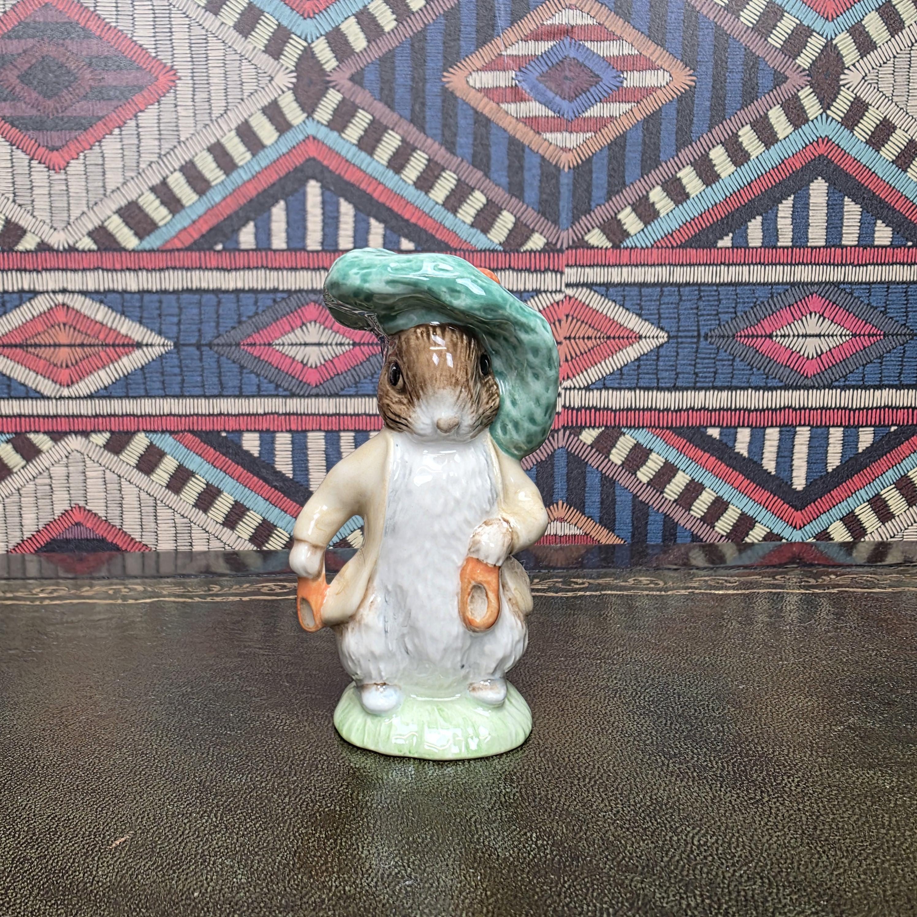 Beatrix Potter Benjamin Bunny Figurine Royal Albert 1989 Porcelain Rabbit Figure Vintage English Collectible