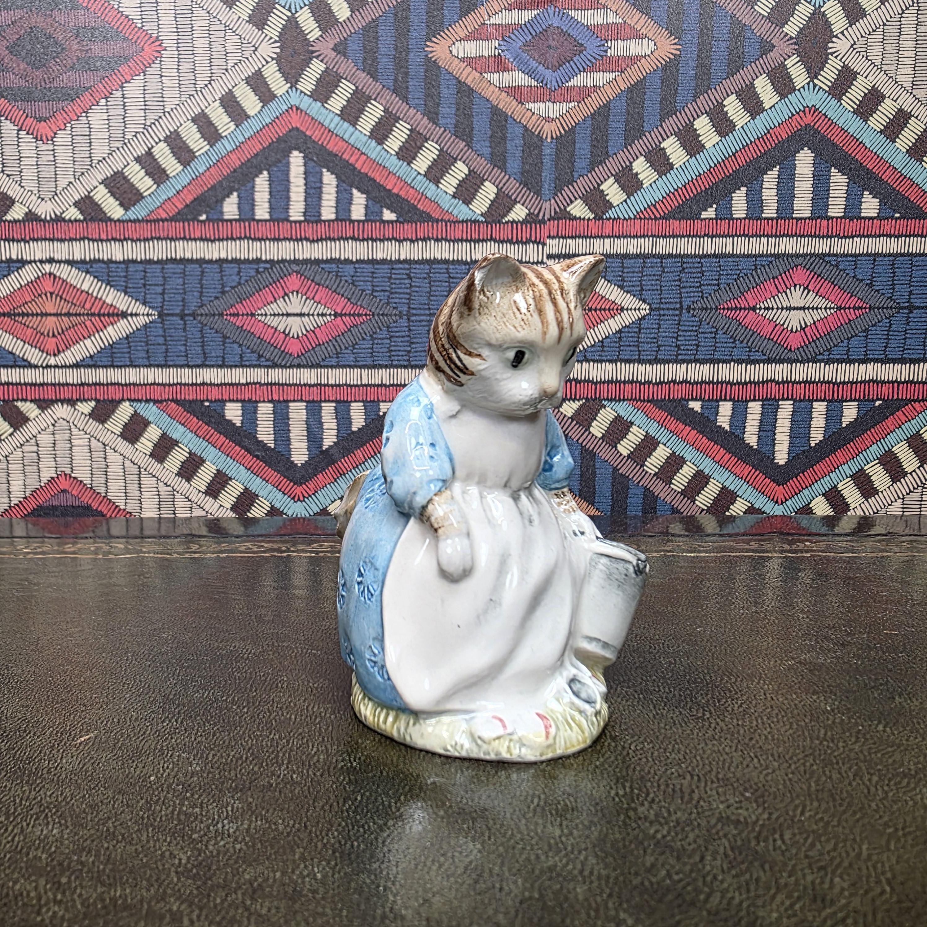 Royal Albert Beatrix Potter Ribby Cat Figurine 1992 Porcelain Collectible