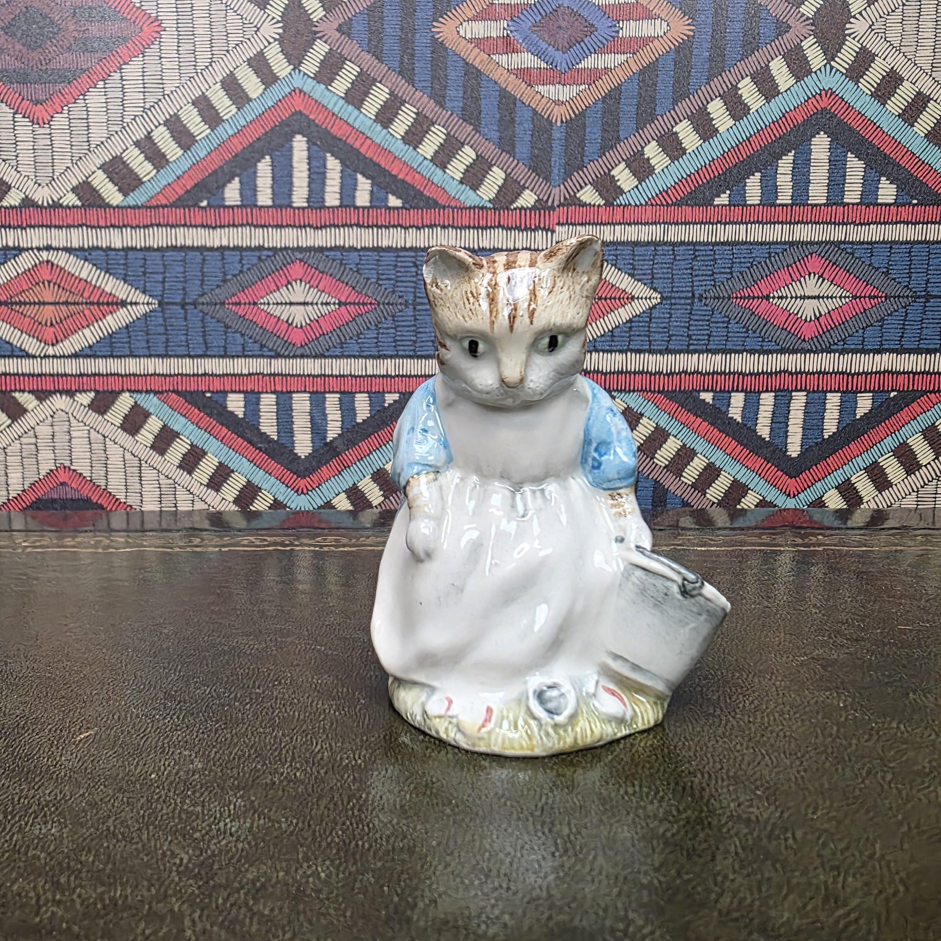 Royal Albert Beatrix Potter Ribby Cat Figurine 1992 Porcelain Collectible