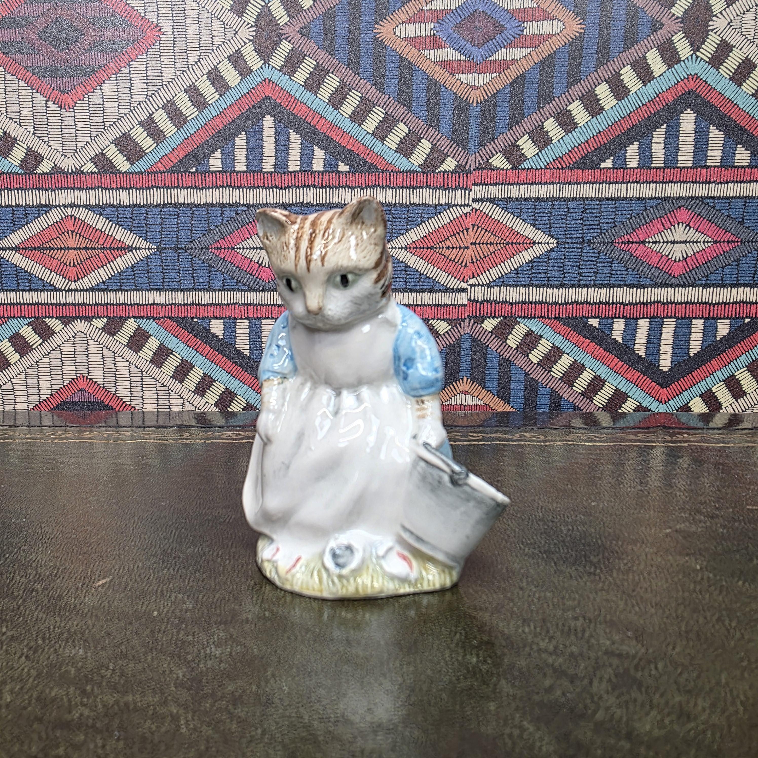 Royal Albert Beatrix Potter Ribby Cat Figurine 1992 Porcelain Collectible