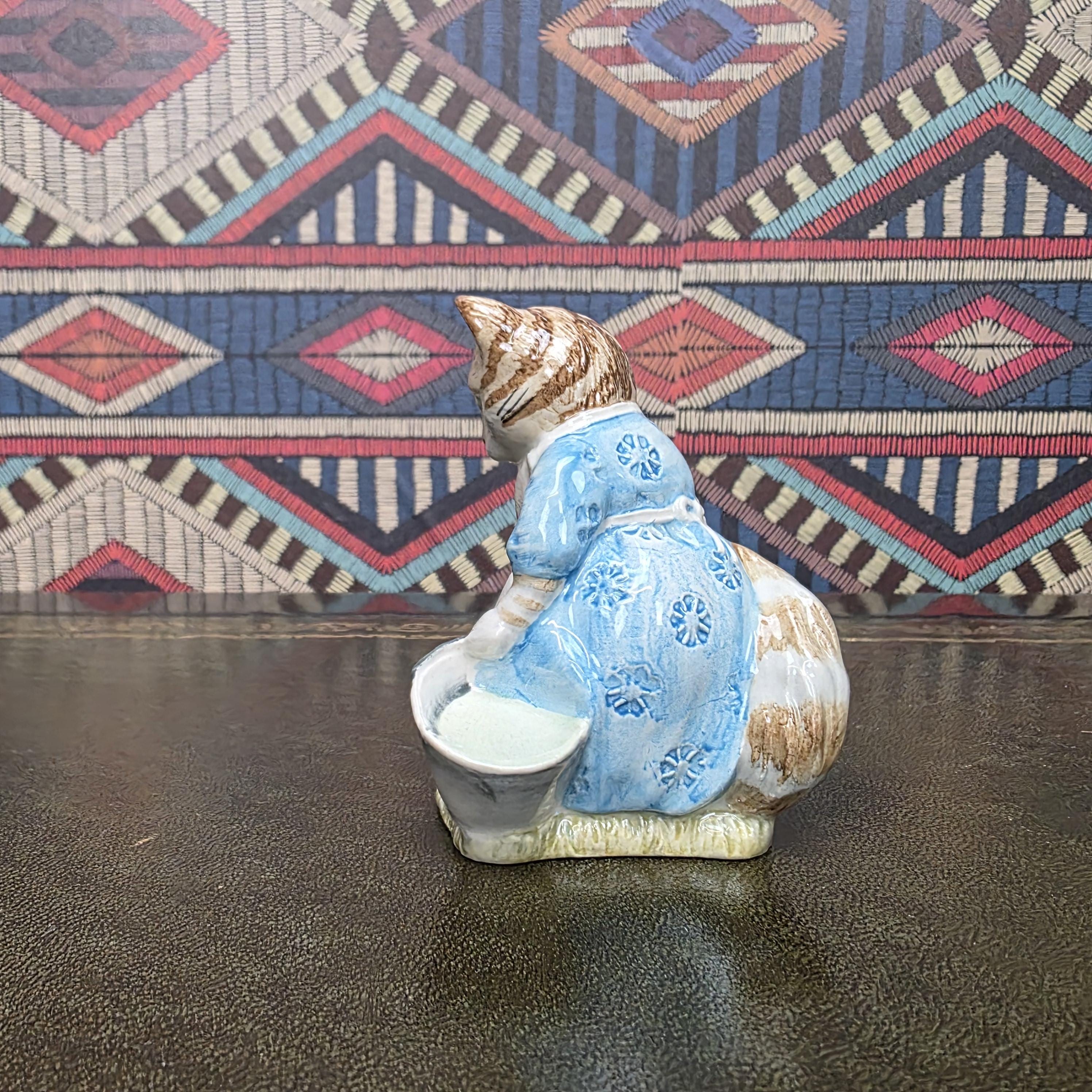 Royal Albert Beatrix Potter Ribby Cat Figurine 1992 Porcelain Collectible