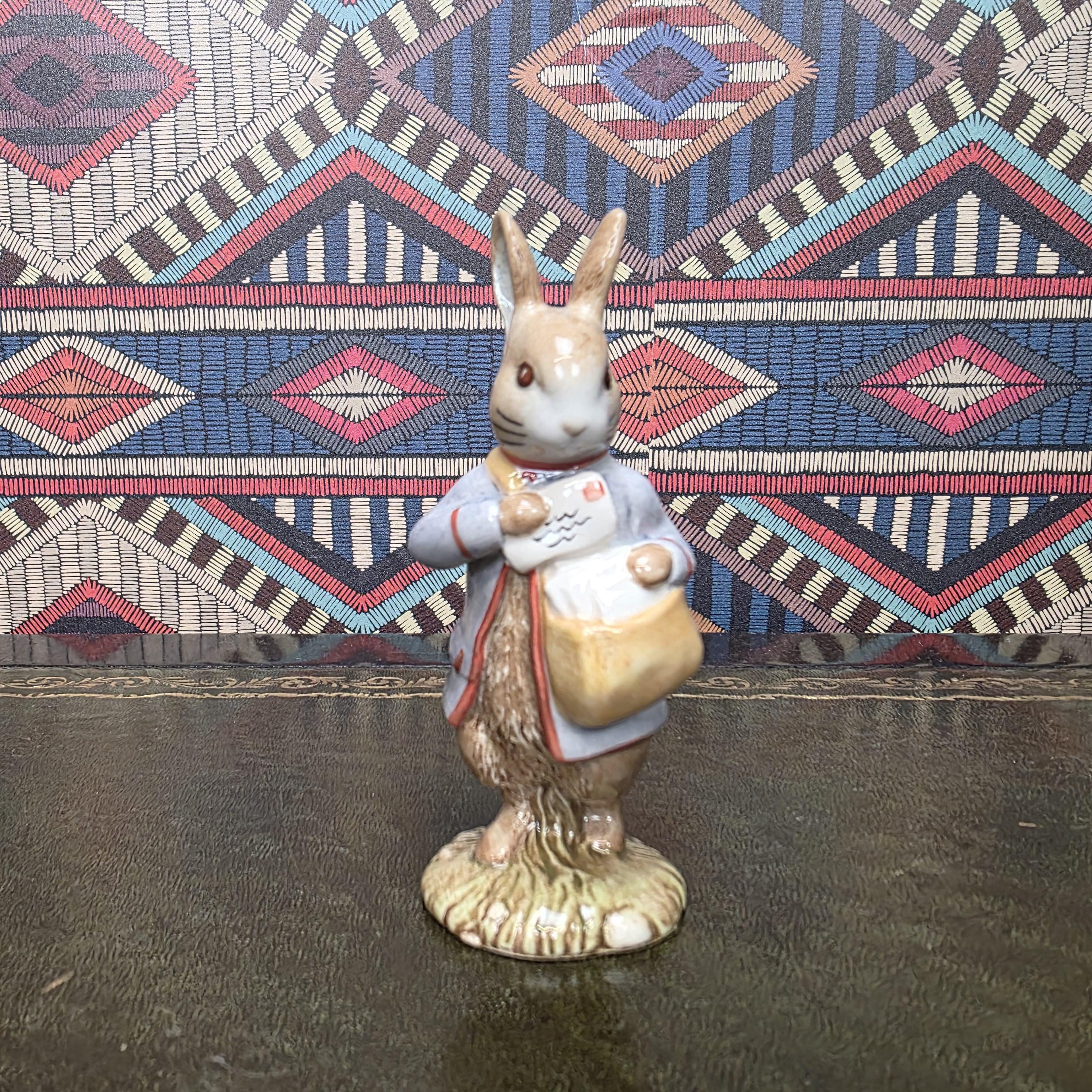 Beswick Peter with Postbag Figurine Beatrix Potter 1996 Royal Doulton Bunny Statue Peter Rabbit