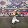 Vintage Goebel Brambling Bird Figurine CV86 West Germany Ceramic On Tree Stump Wildlife Collectors