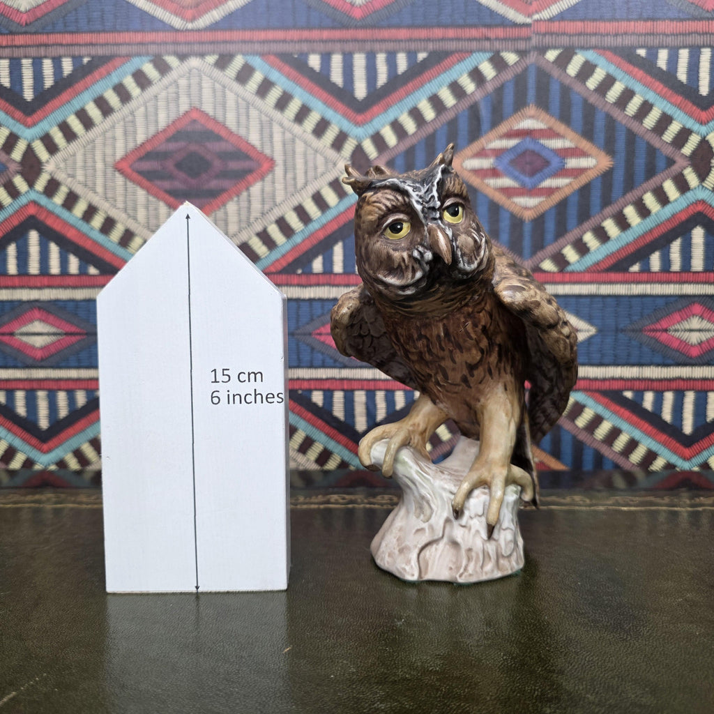 Hummel Screech Owl Figurine CV99 1969 Goebel West Germany Ceramic Woodland Bird Sculpture Vintage