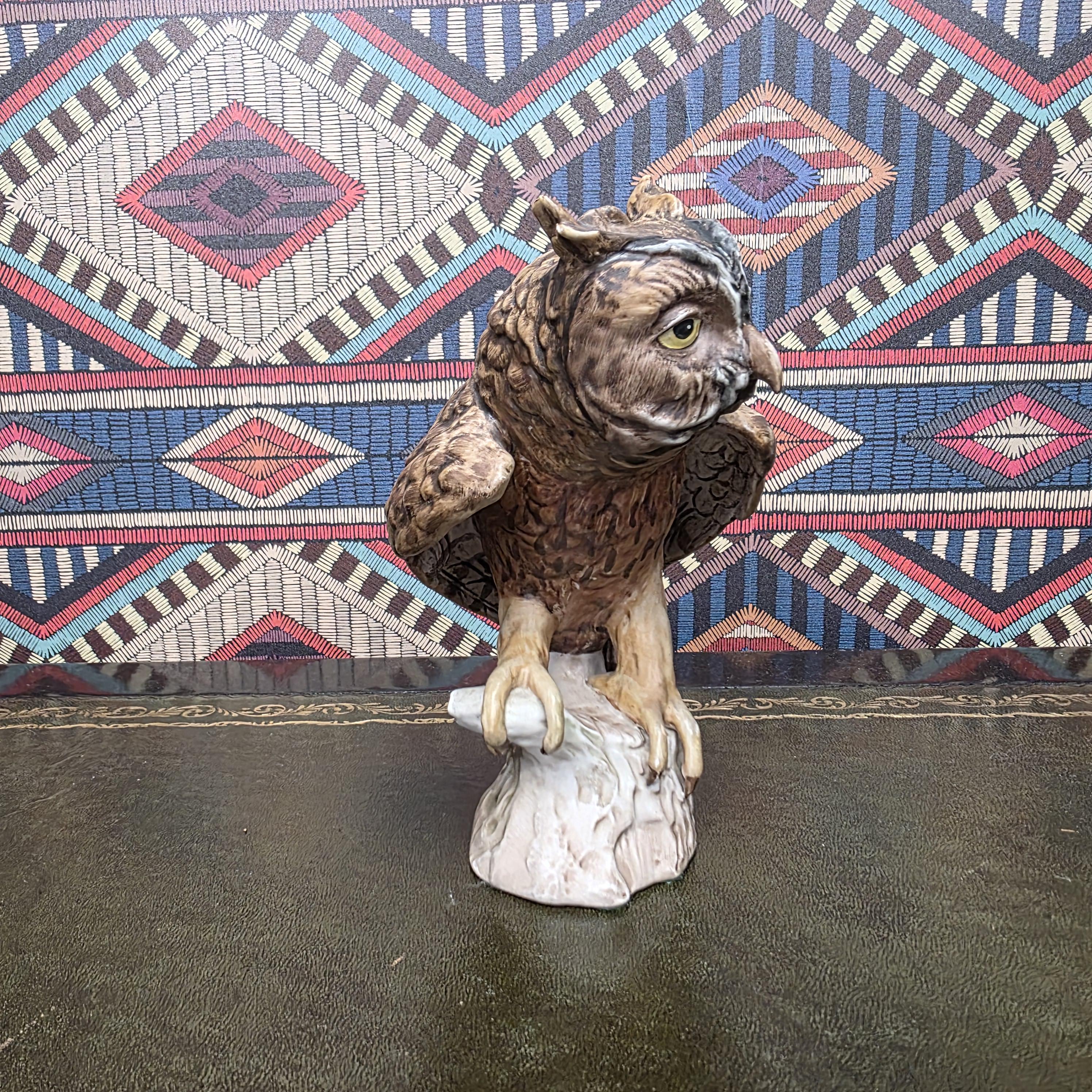 Hummel Screech Owl Figurine CV99 1969 Goebel West Germany Ceramic Woodland Bird Sculpture Vintage