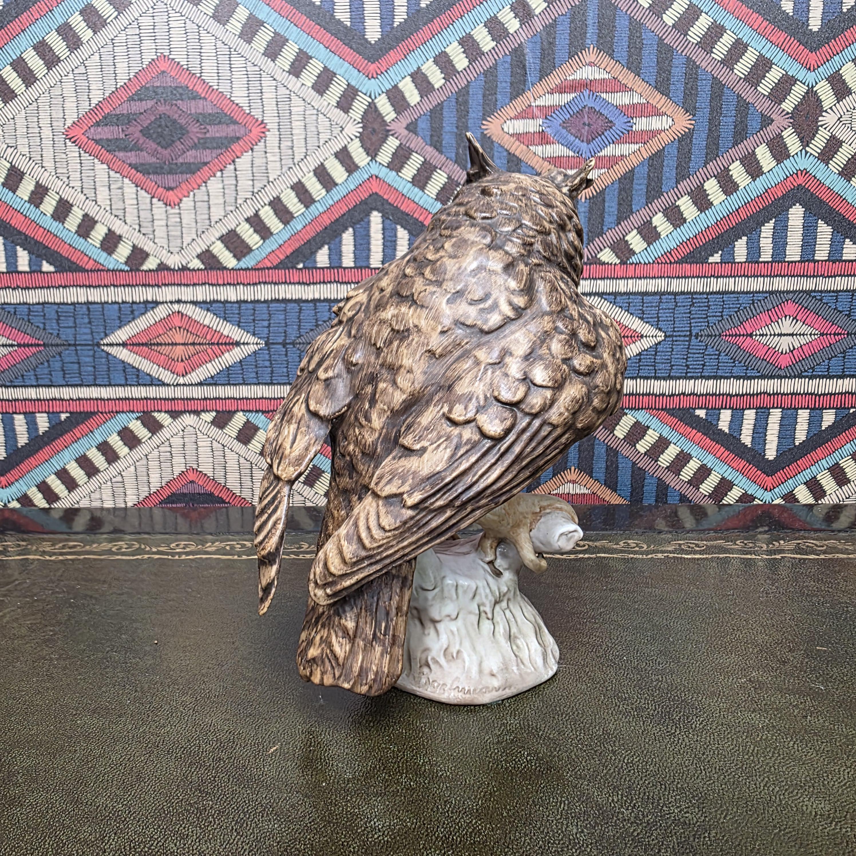 Hummel Screech Owl Figurine CV99 1969 Goebel West Germany Ceramic Woodland Bird Sculpture Vintage