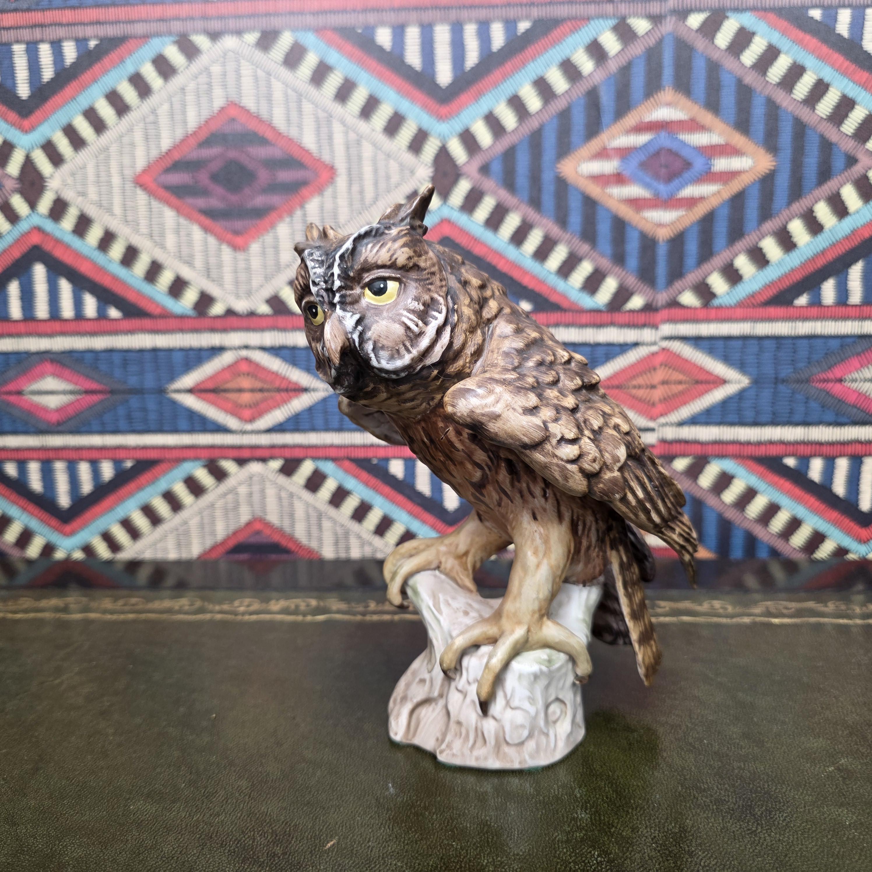 Hummel Screech Owl Figurine CV99 1969 Goebel West Germany Ceramic Woodland Bird Sculpture Vintage