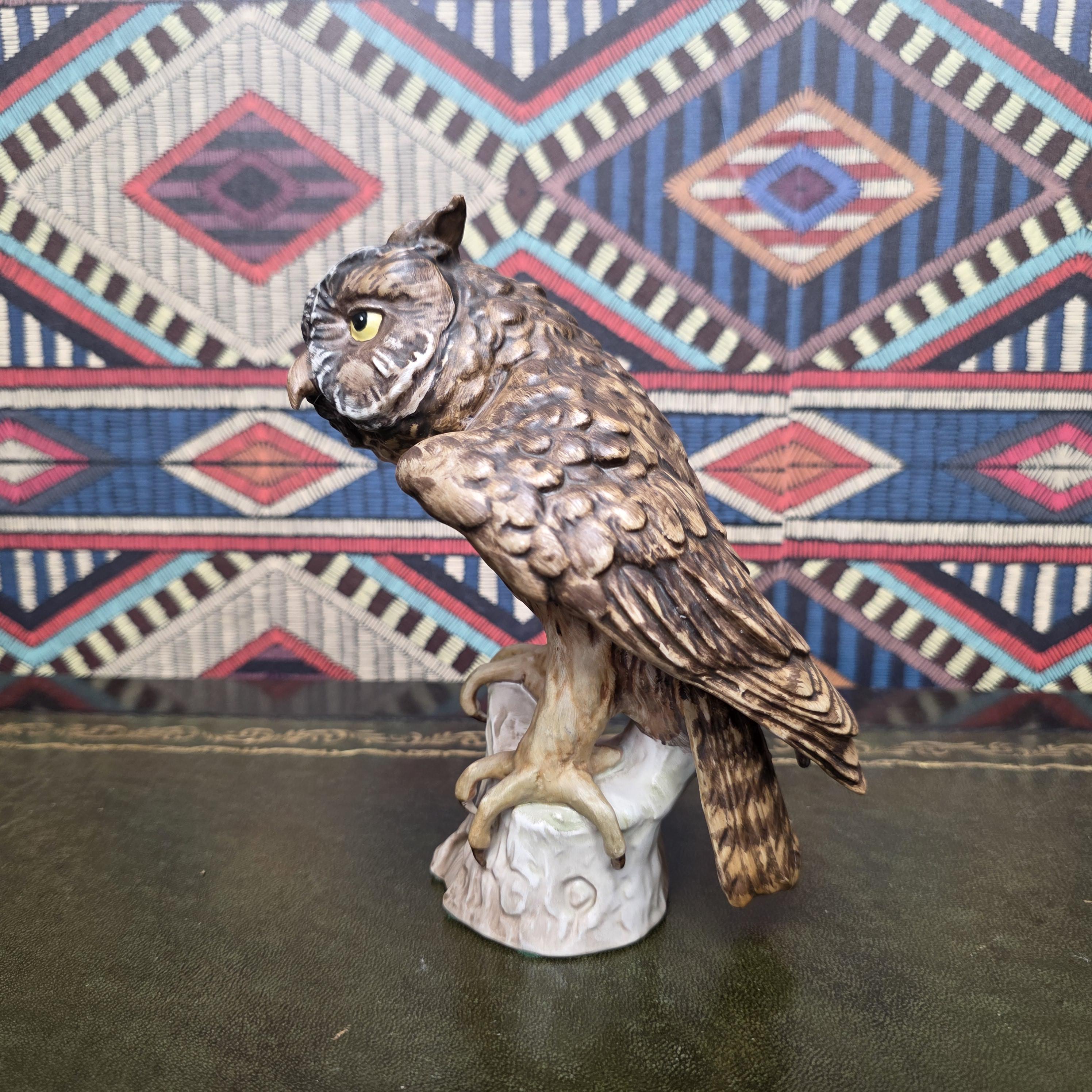 Hummel Screech Owl Figurine CV99 1969 Goebel West Germany Ceramic Woodland Bird Sculpture Vintage