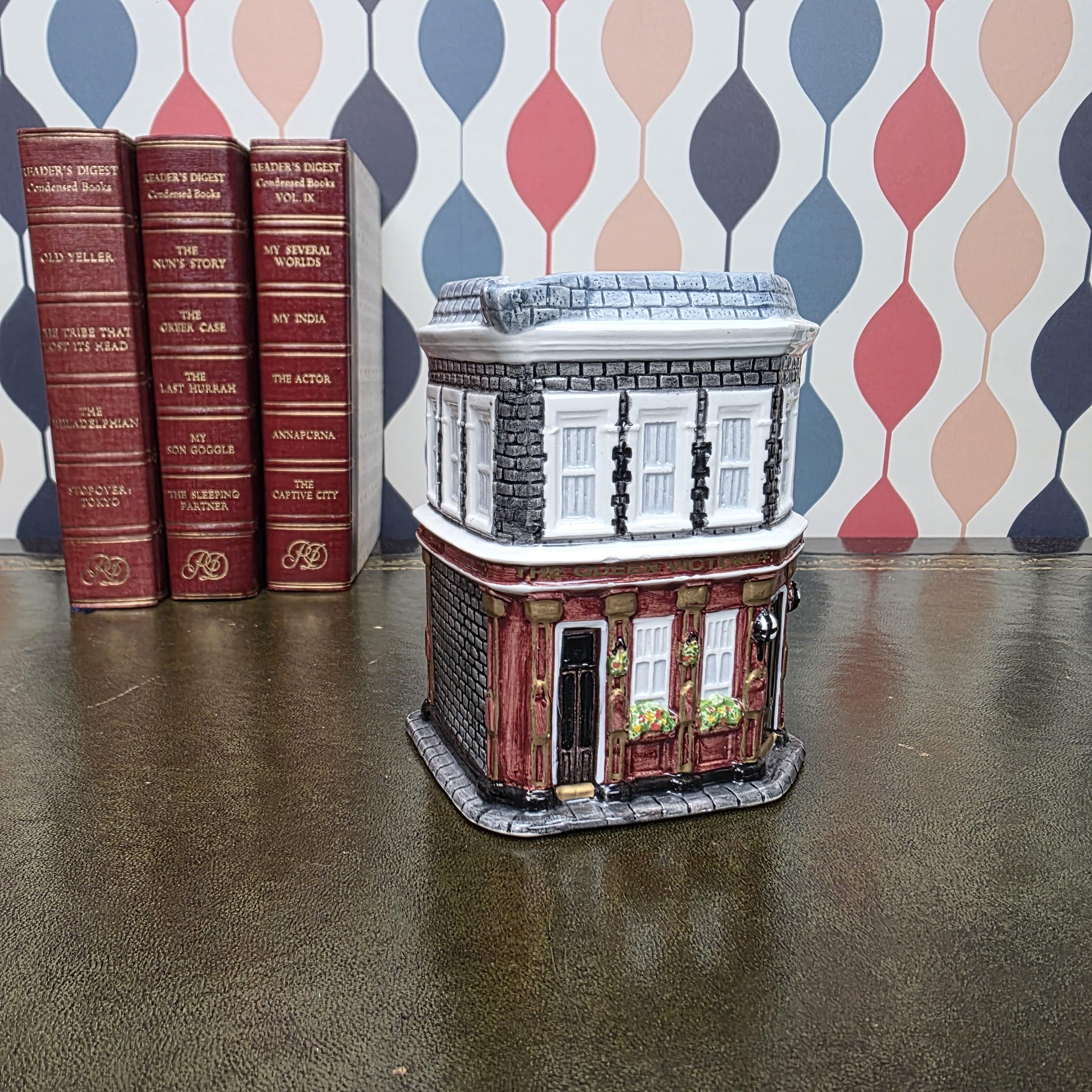 EastEnders Queen Victoria Pub Jug Western House Ceramic Collectible Mug BBC TV Memorabilia Handpainted